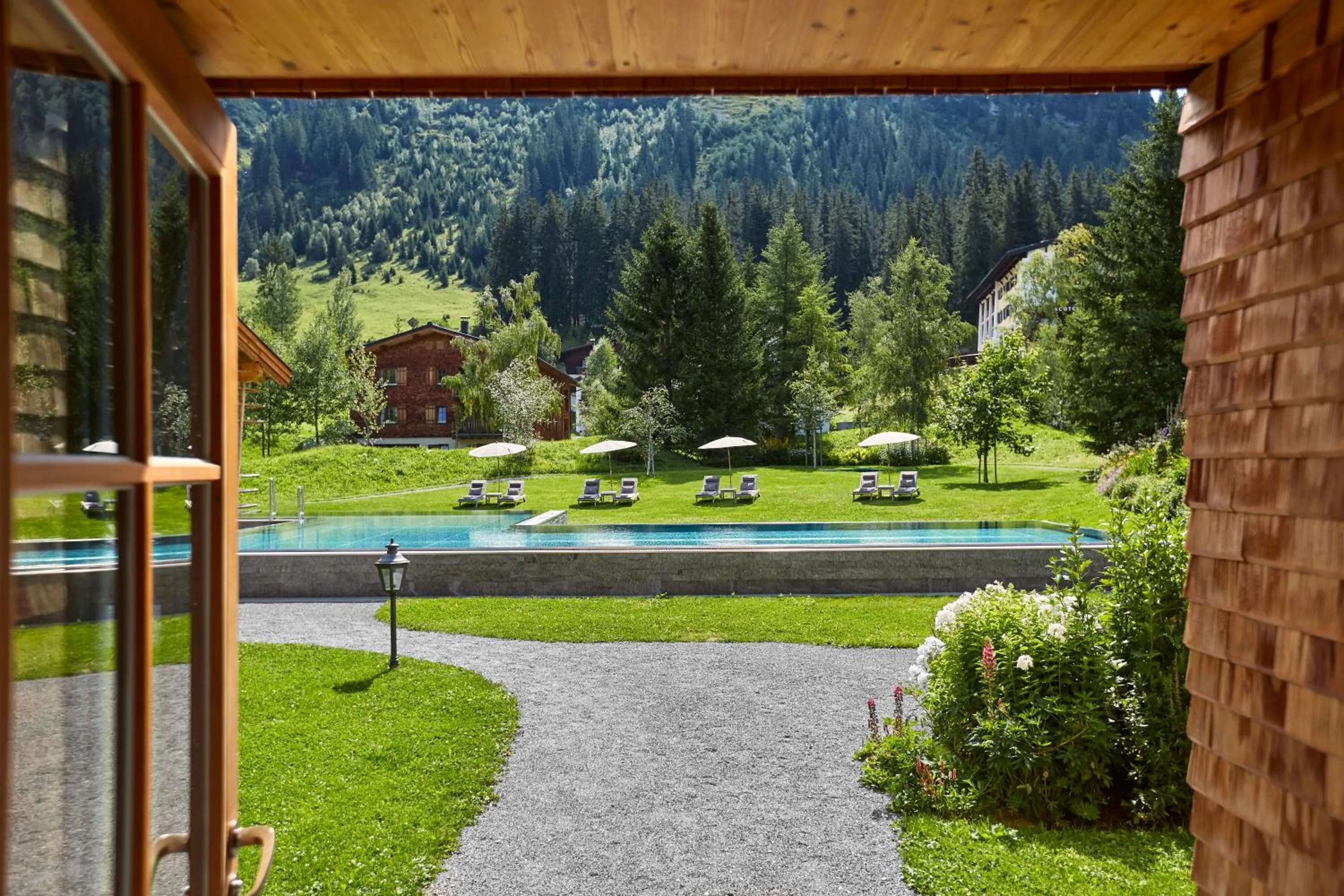 Pool view in Post Lech Arlberg