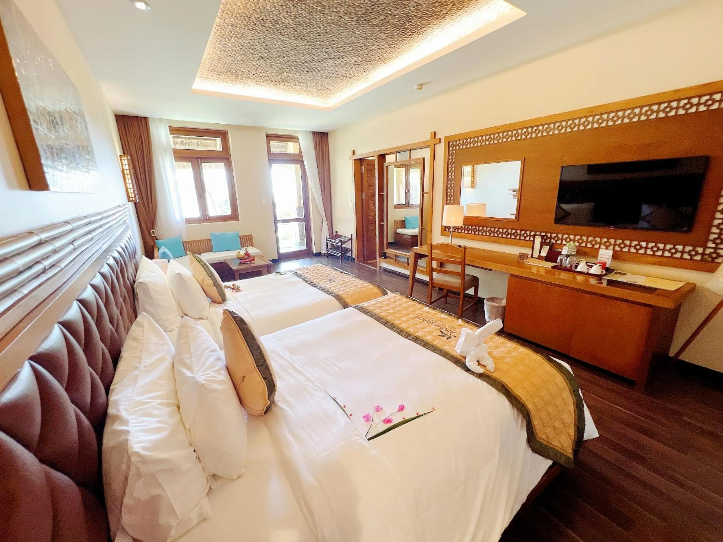 Bedroom, Bed in Aroma Beach Resort and Spa