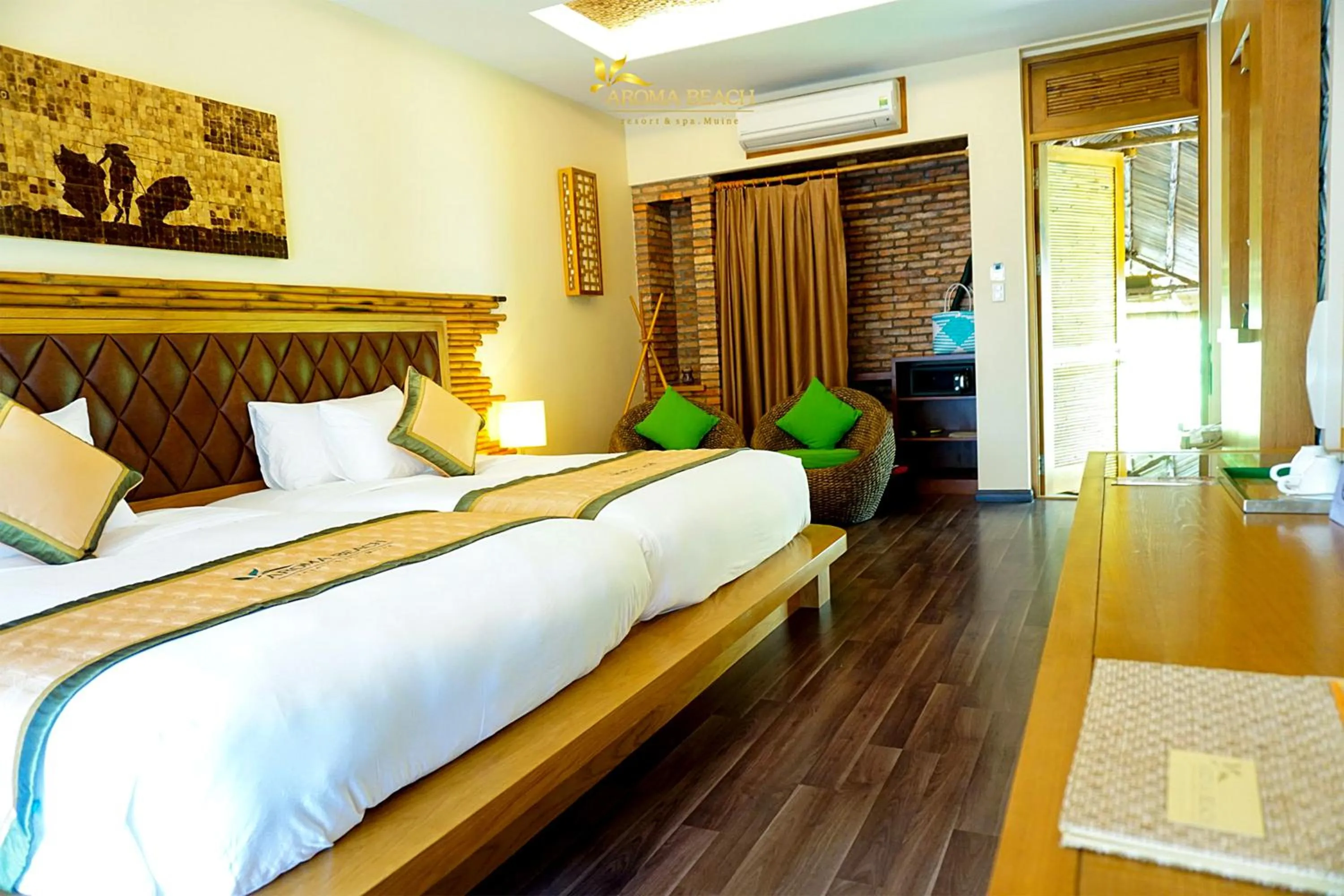 Bedroom, Bed in Aroma Beach Resort and Spa