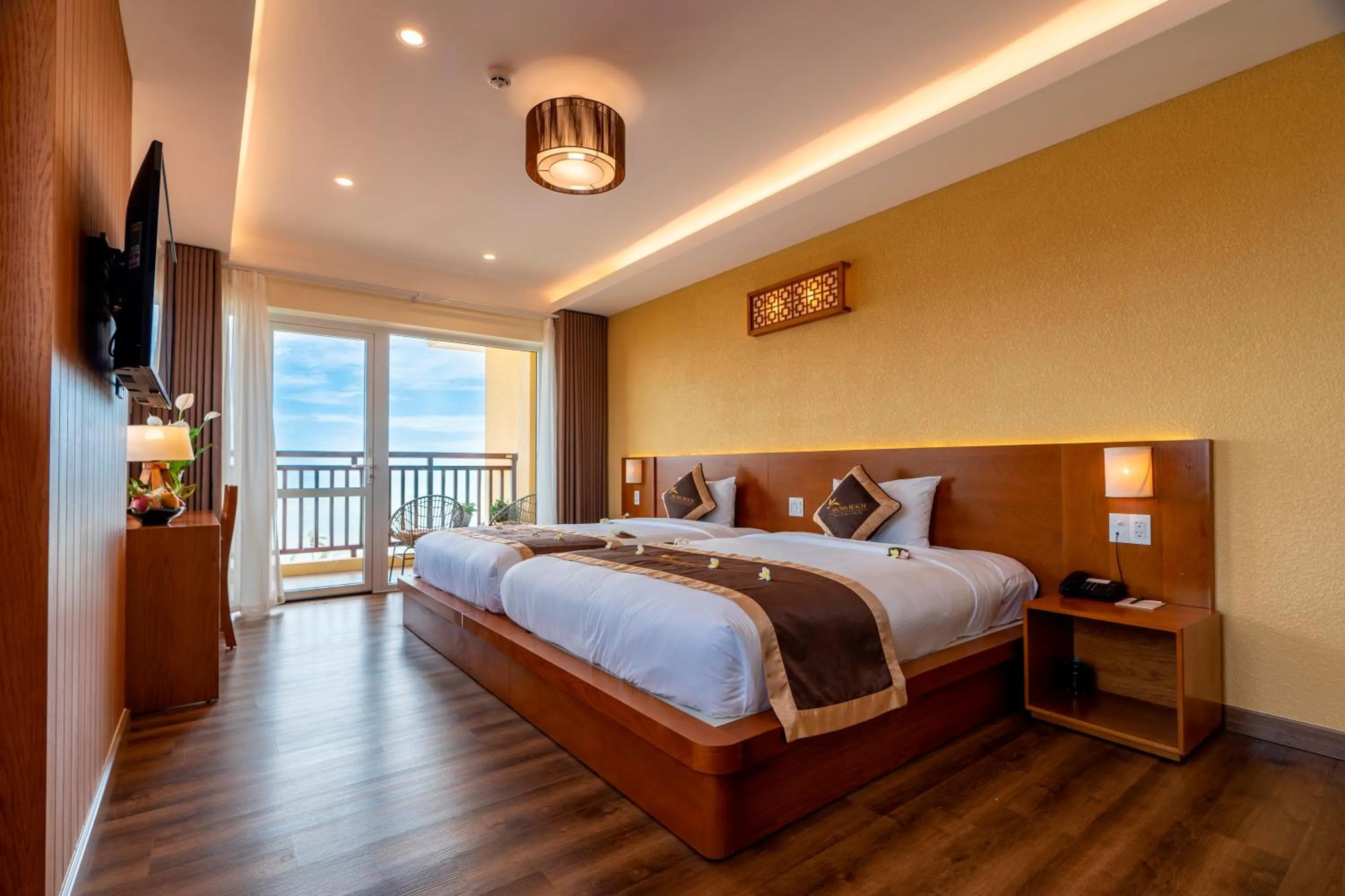 Bedroom, Bed in Aroma Beach Resort and Spa