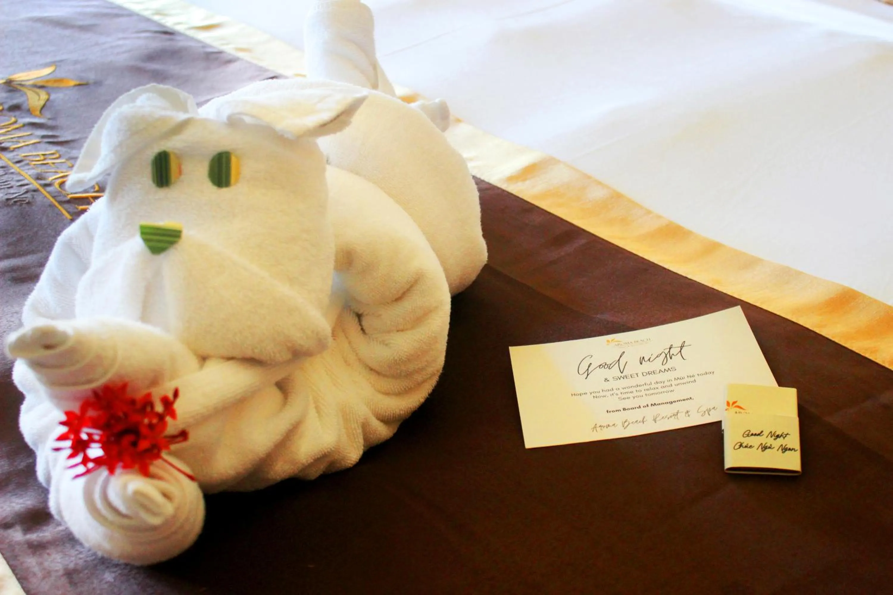 Decorative detail, Bed in Aroma Beach Resort and Spa