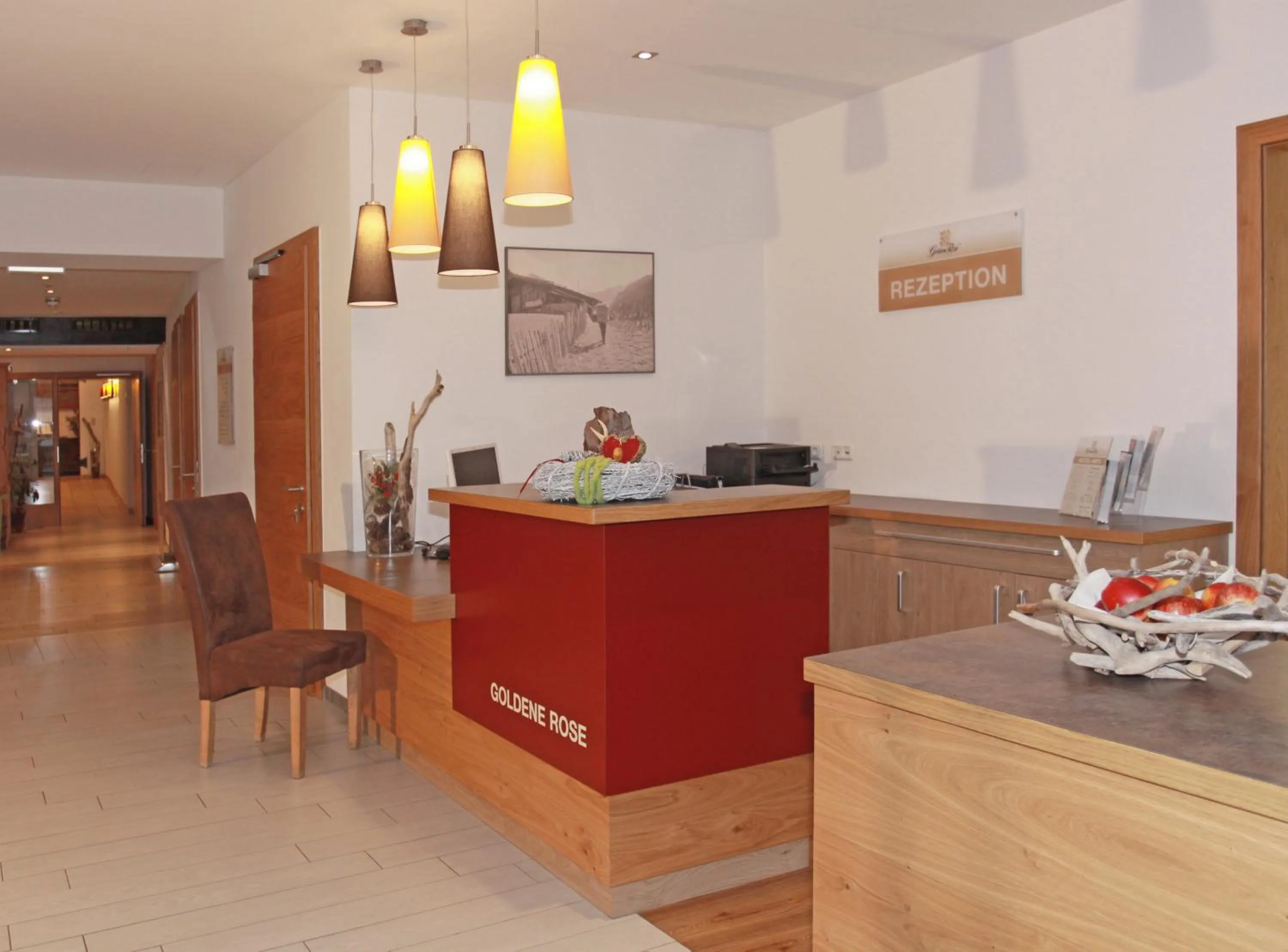 Lobby or reception in Hotel Goldene Rose