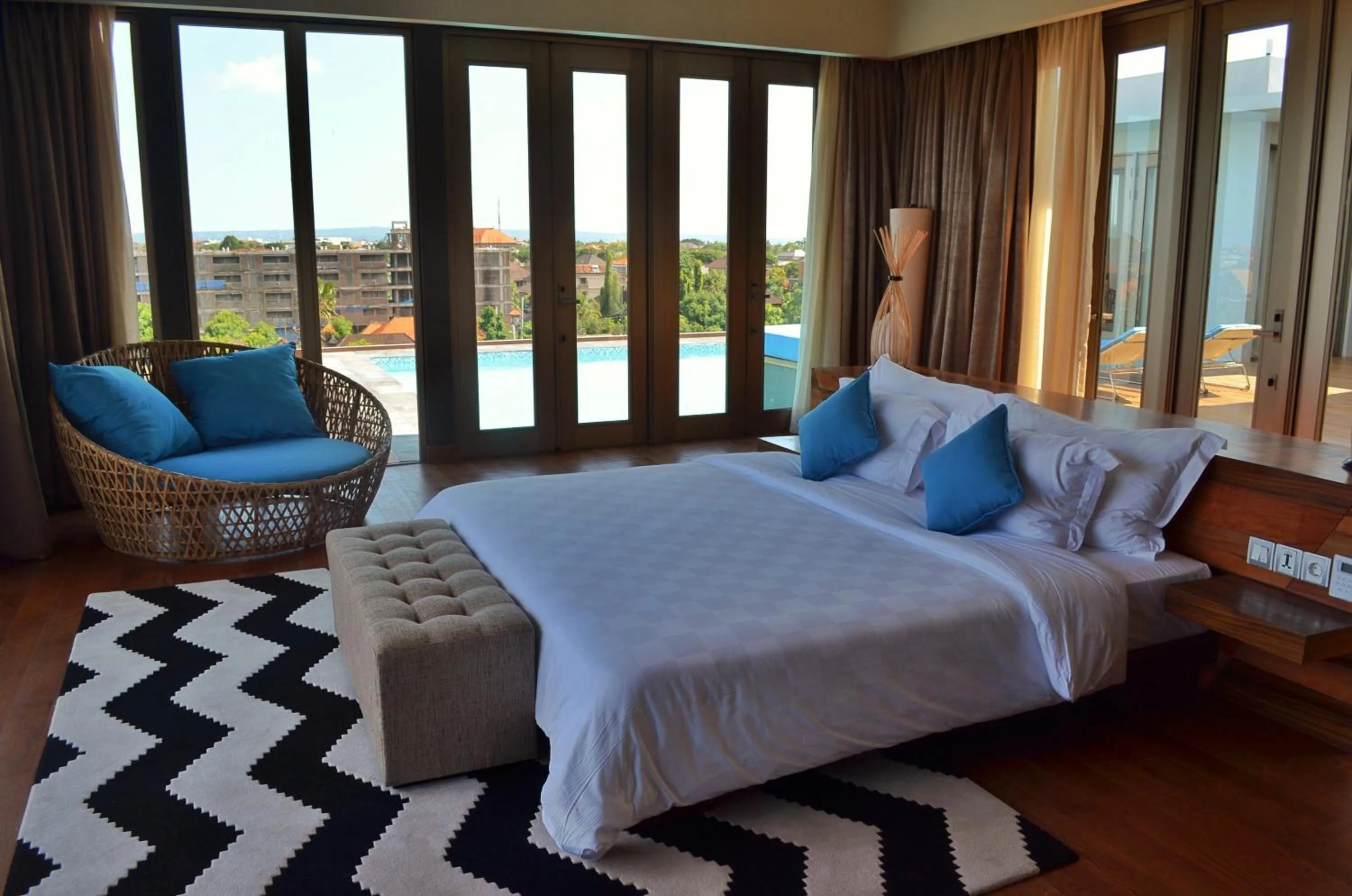 Photo of the whole room, Bed in TS SUITES Seminyak Bali