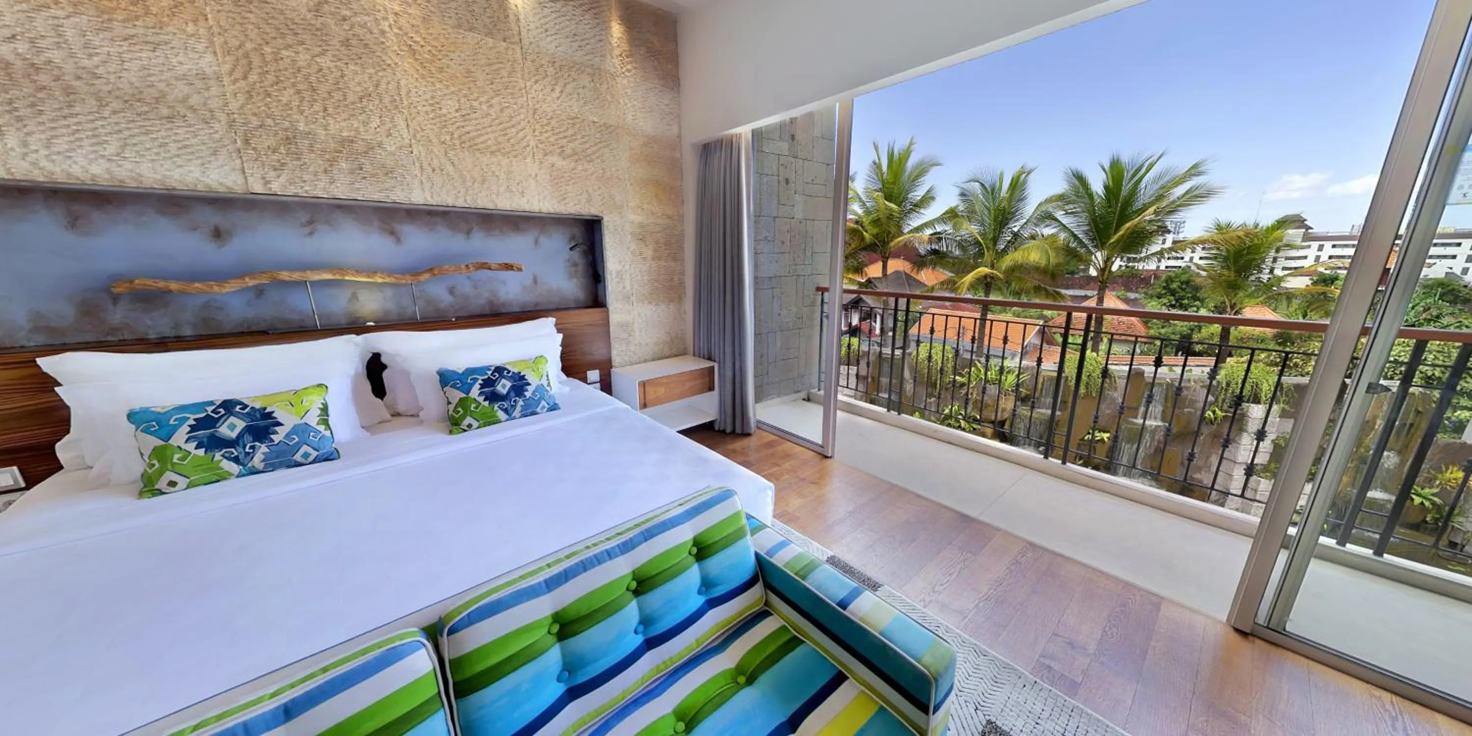 View (from property/room), Bed in TS SUITES Seminyak Bali