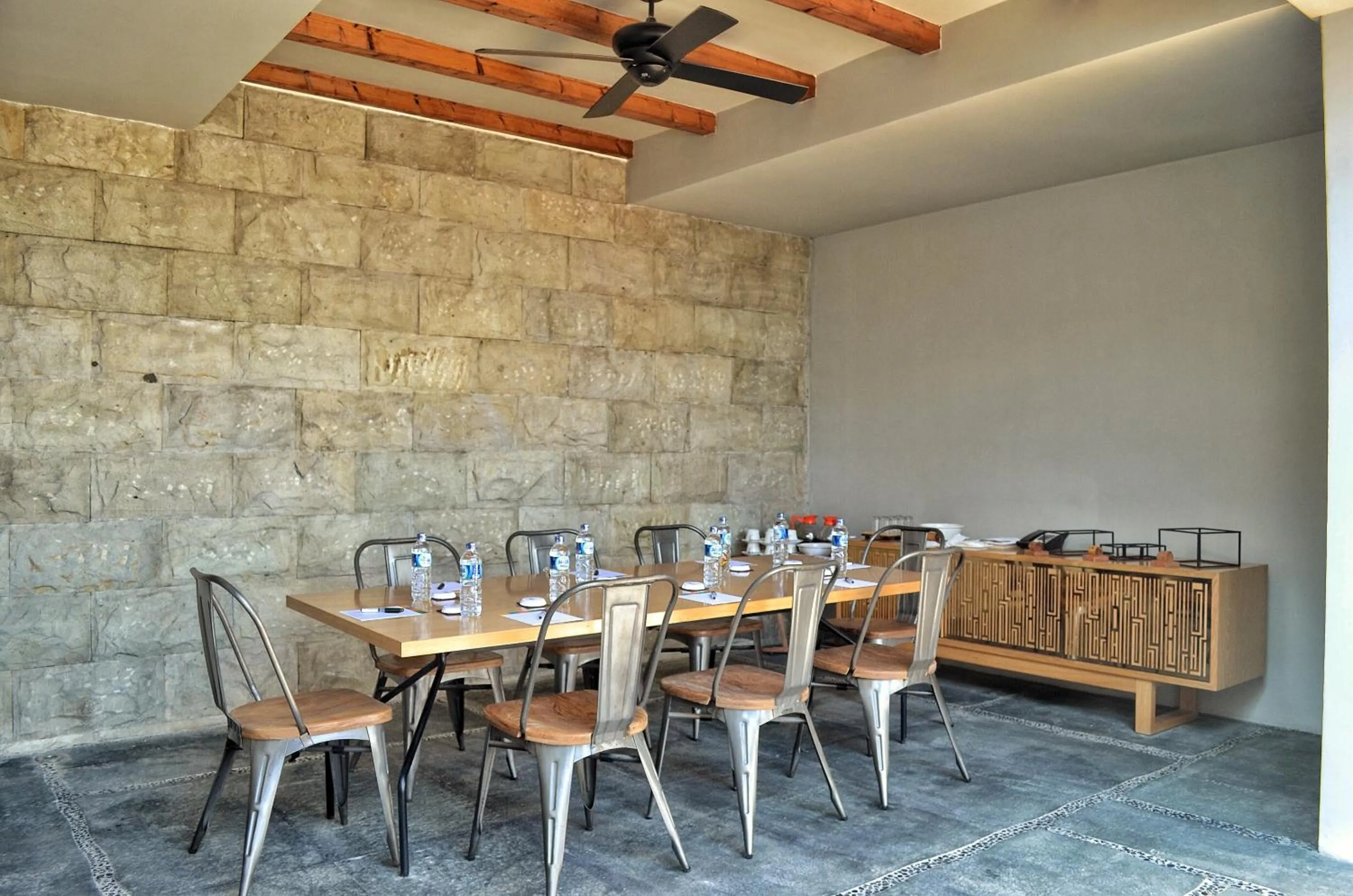 Dining area in TS SUITES Seminyak Bali