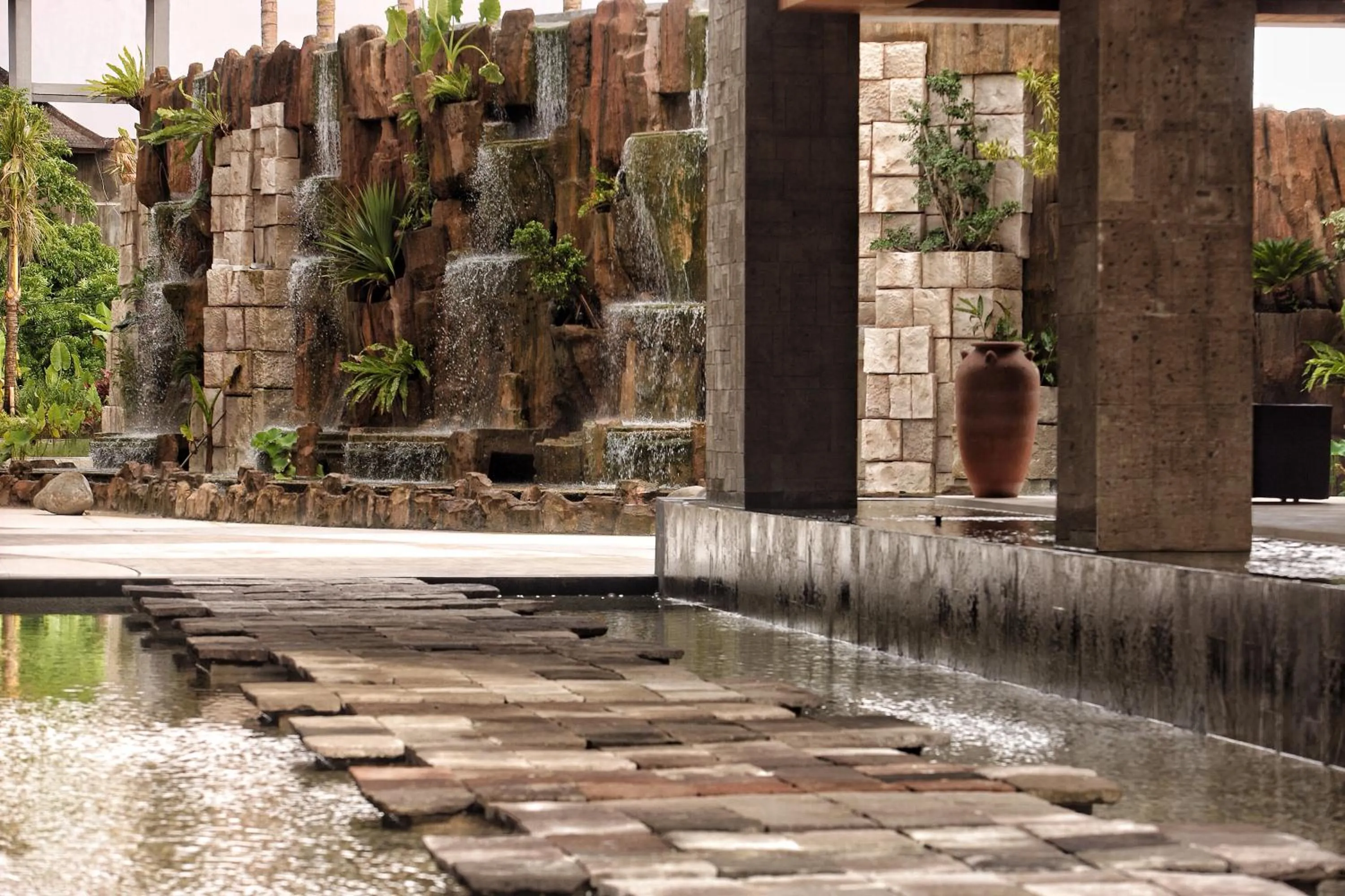 Inner courtyard view in TS SUITES Seminyak Bali