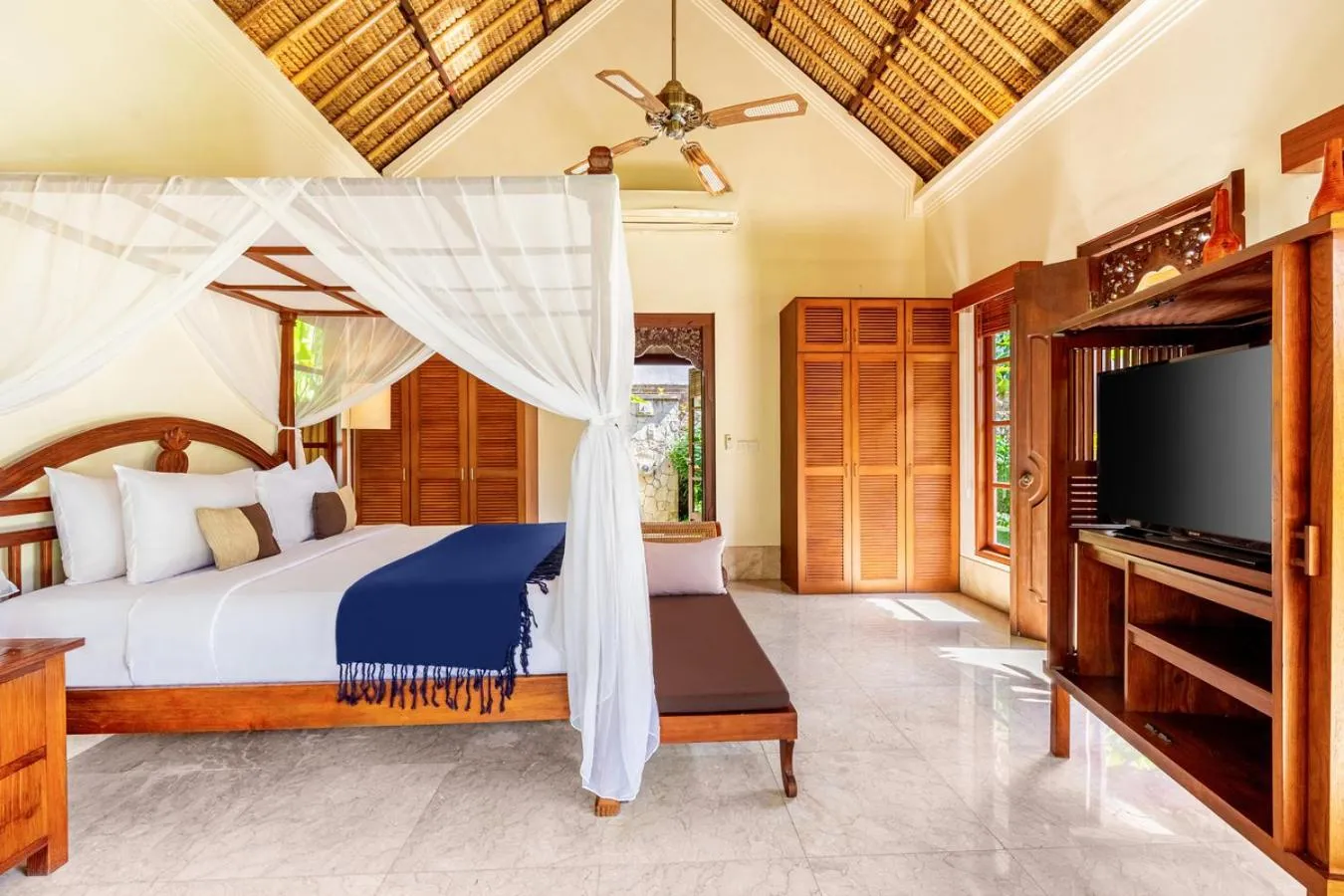 Bedroom, Bed in Jimbaran Beach Villas by Nakula