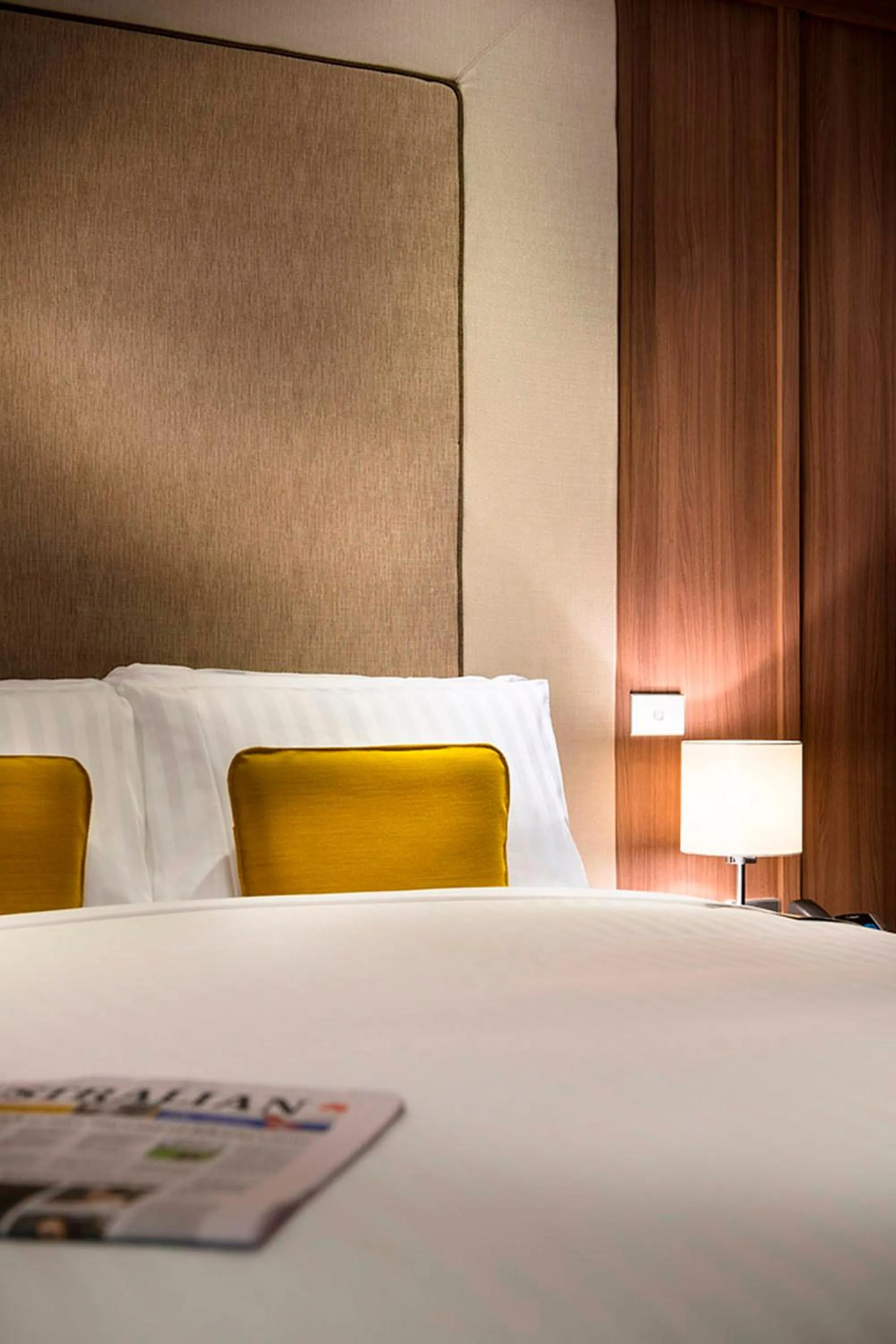 Decorative detail, Bed in Hougoumont Hotel Fremantle