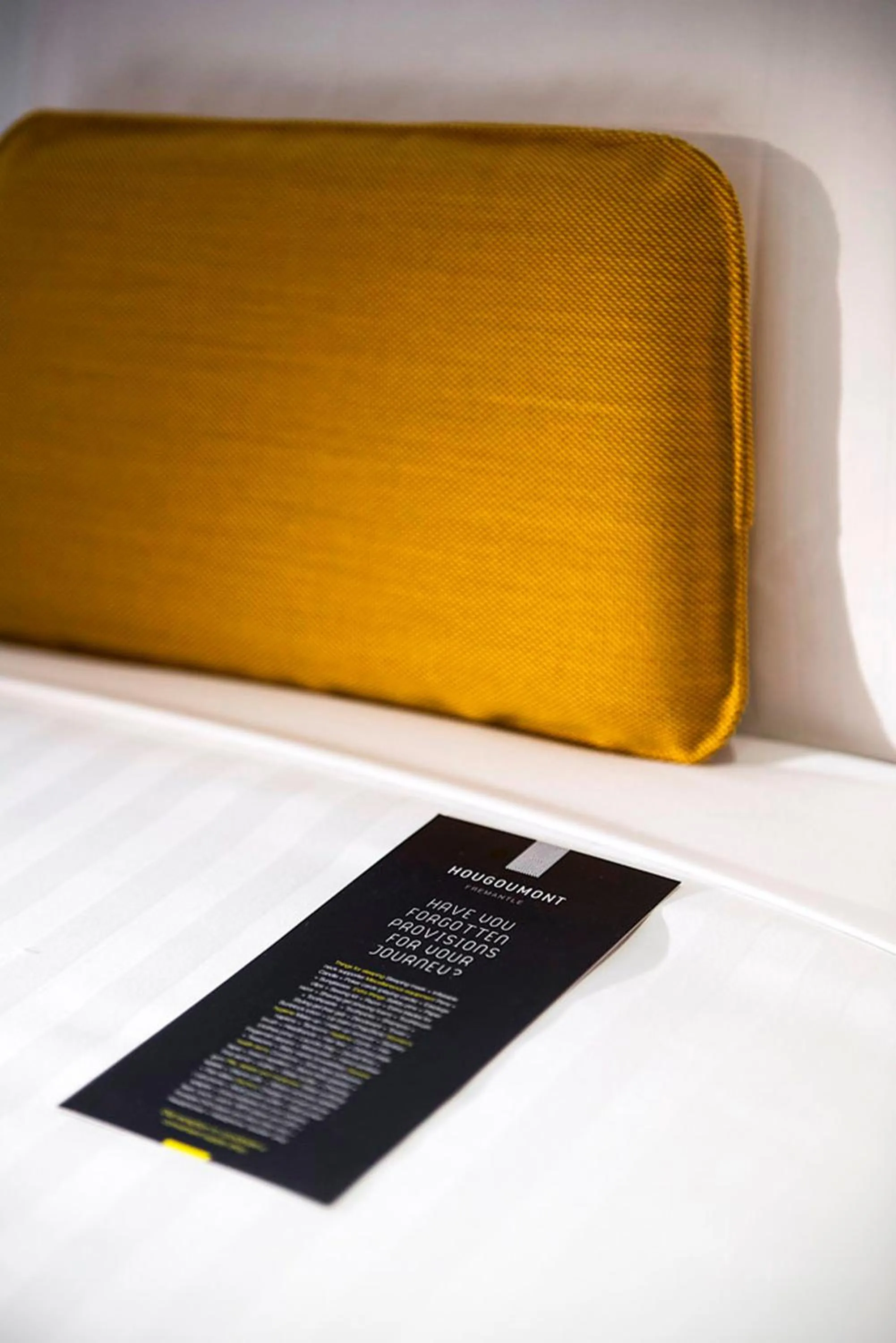 Decorative detail, Bed in Hougoumont Hotel Fremantle