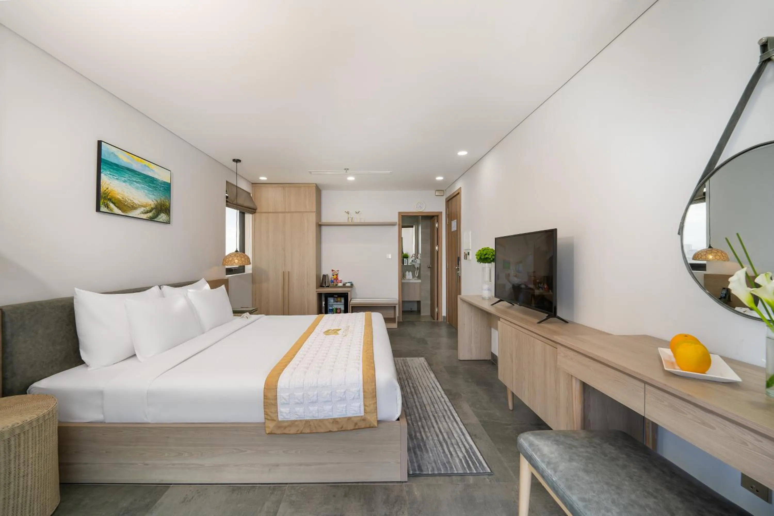 Bed in Nguyen Gia Hotel