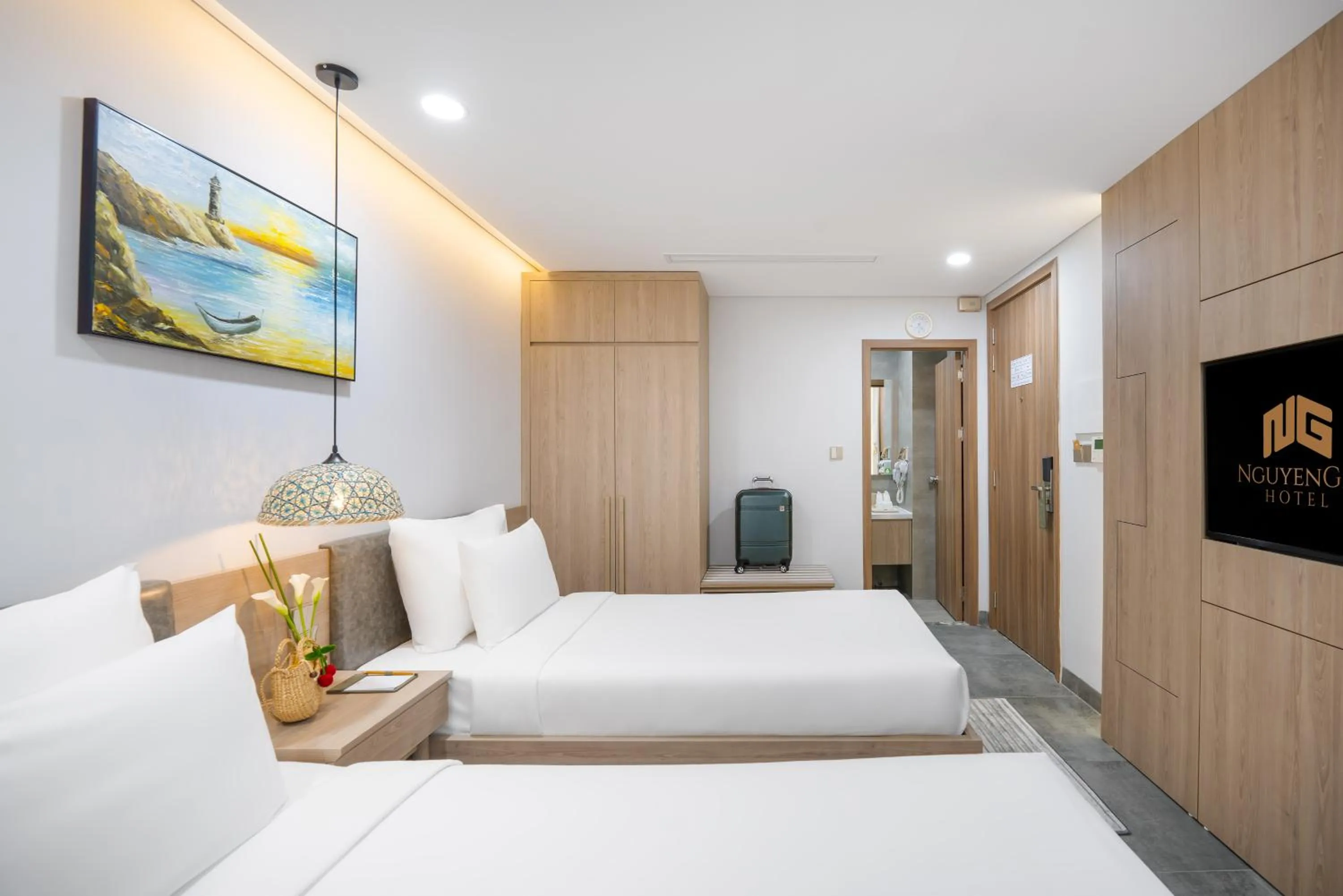 Bed in Nguyen Gia Hotel