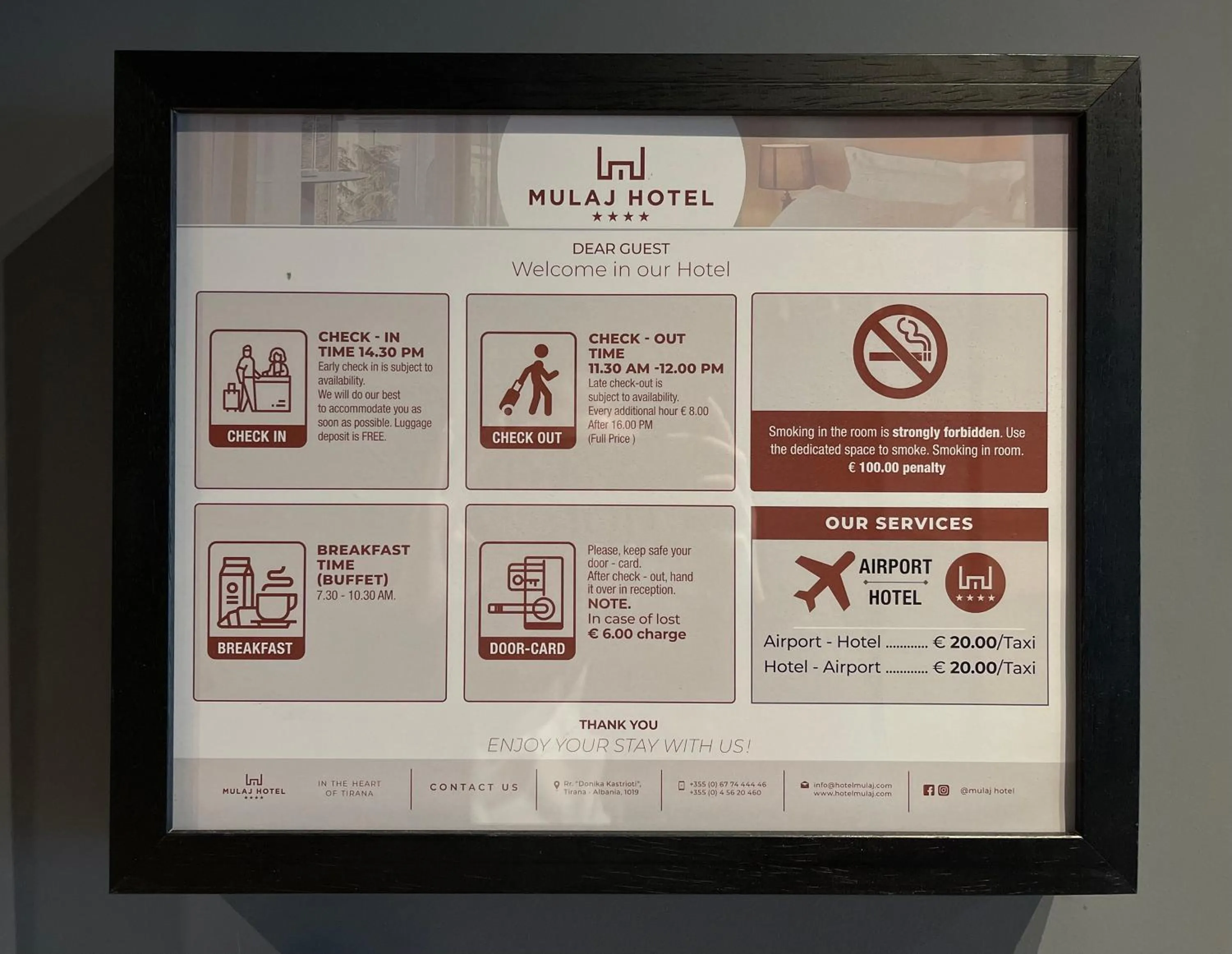 Logo/Certificate/Sign in Mulaj Hotel