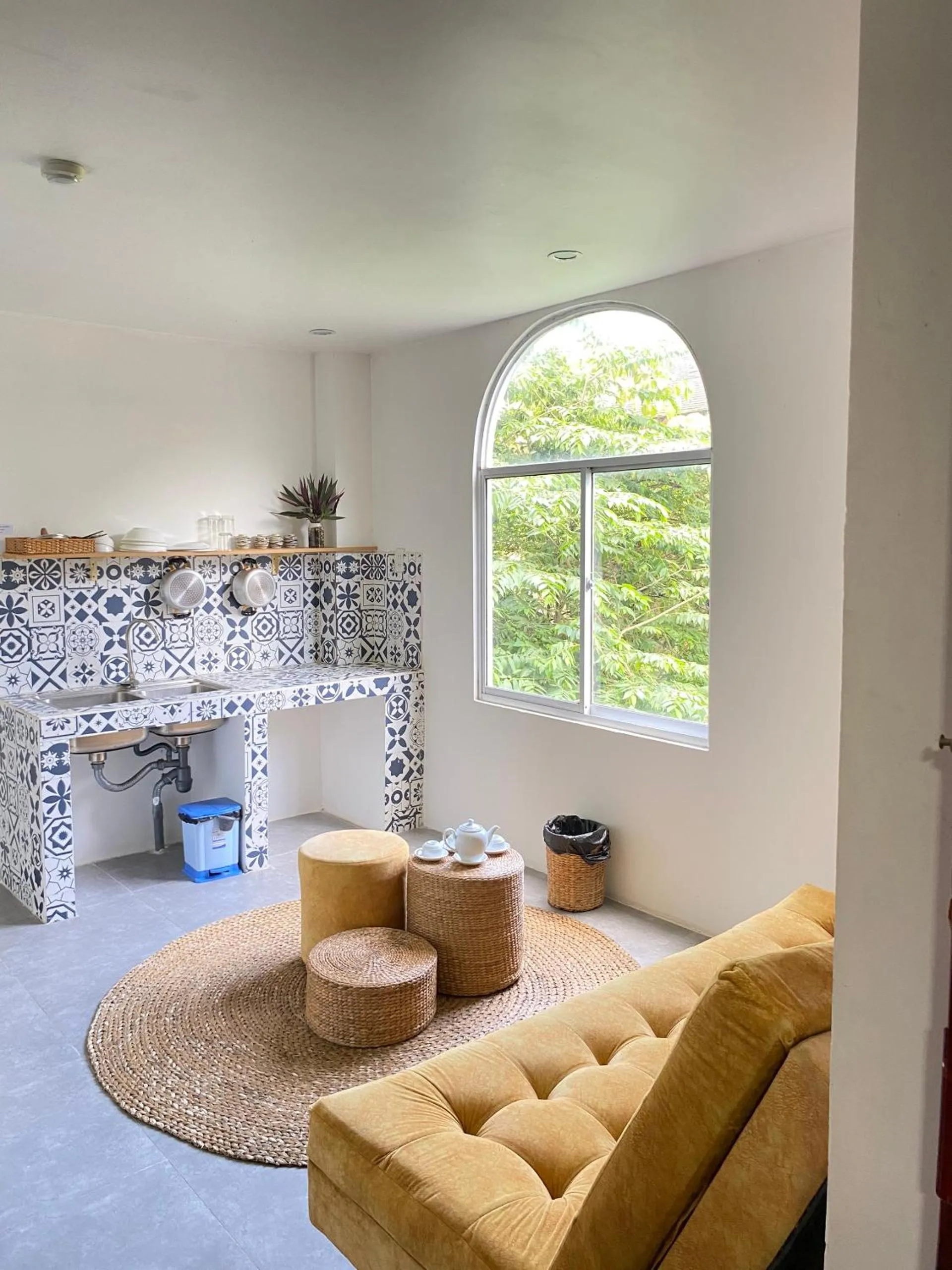 Seating area in Mekong 69 Hostel