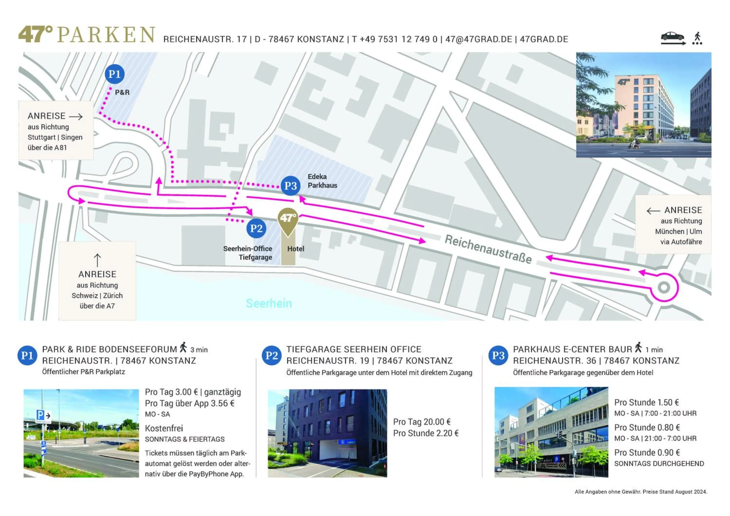 Parking in Hotel 47°