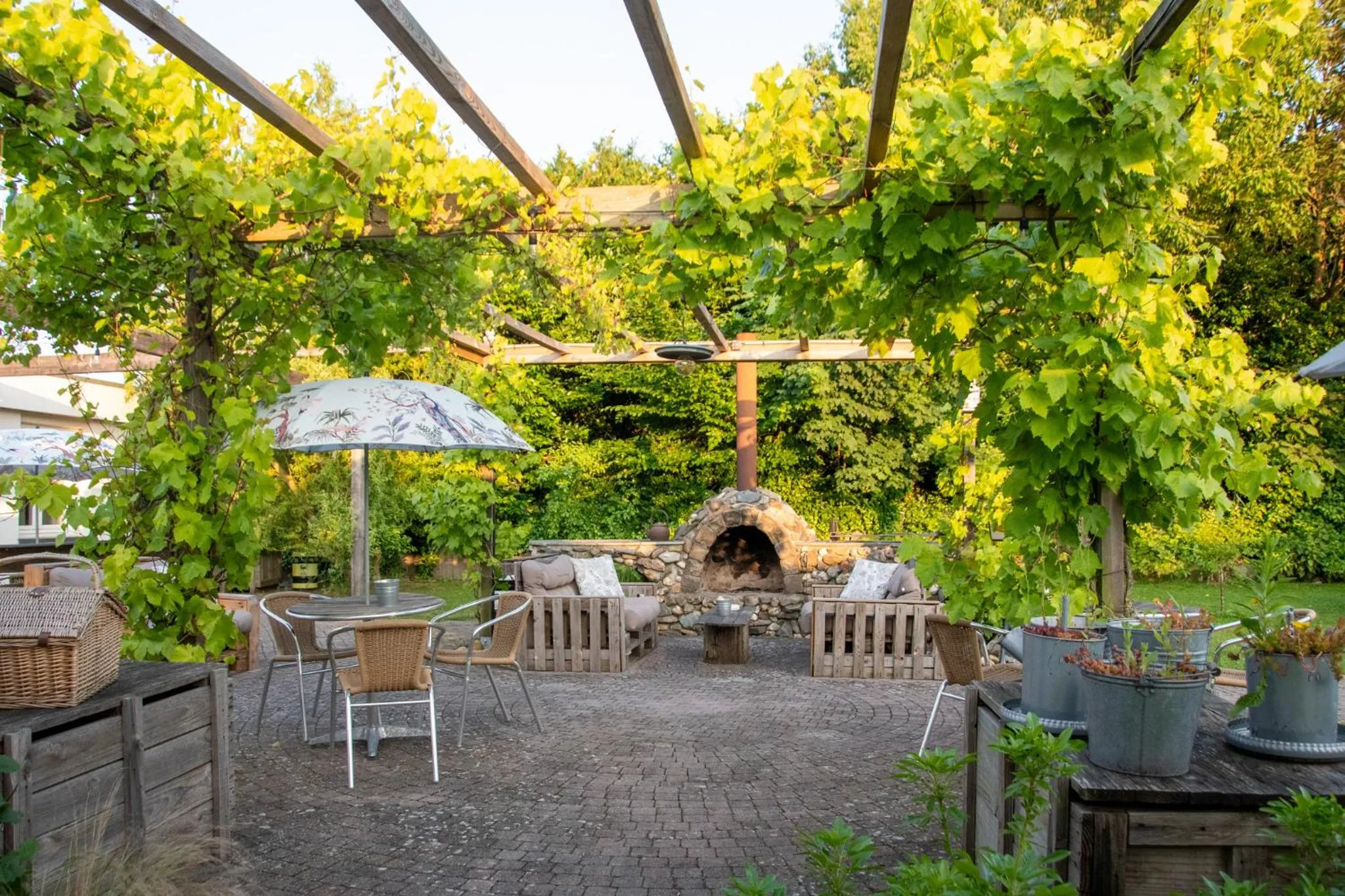 Garden view in B&B Katoo