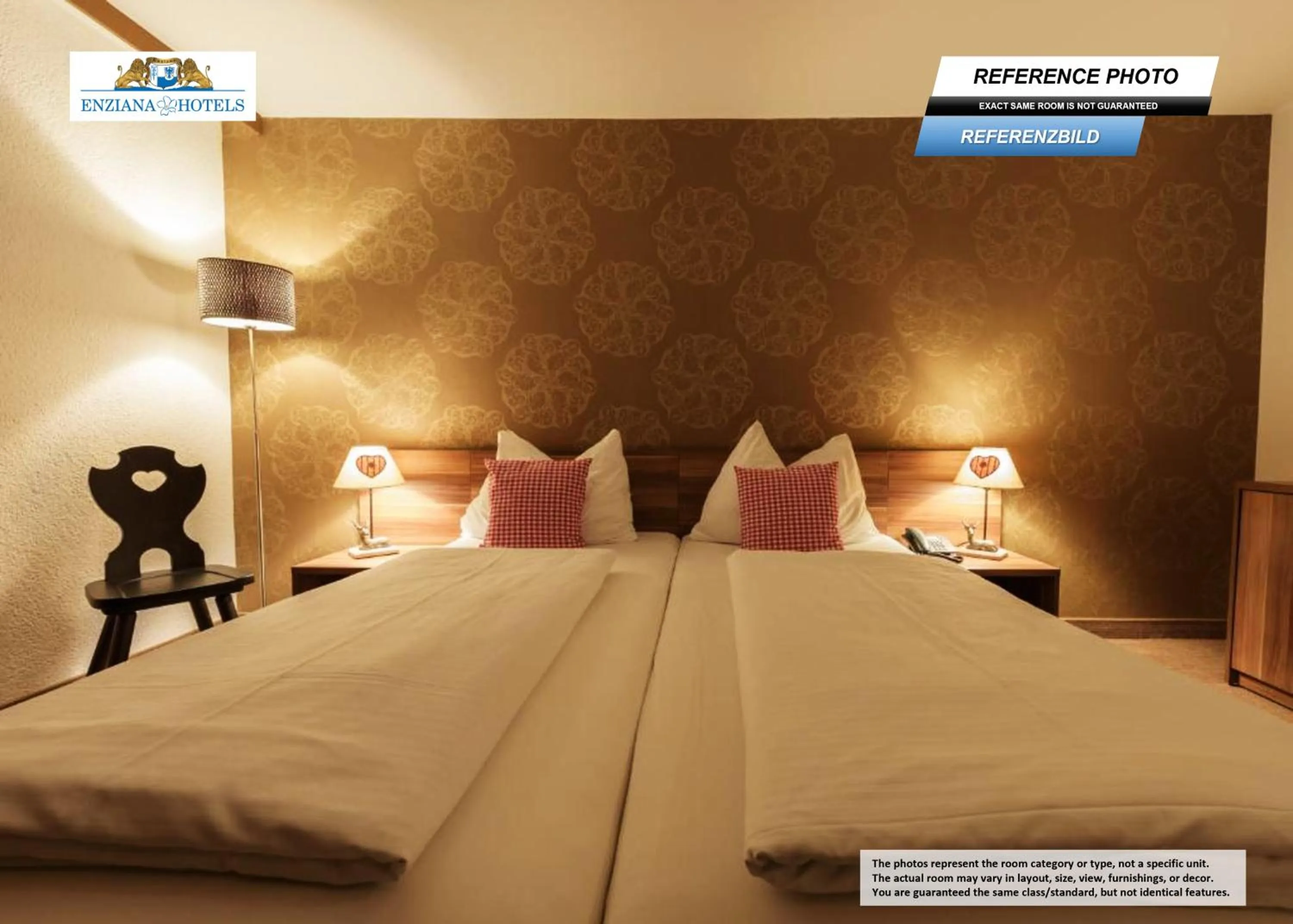 Bed in Hotel Enziana Wien