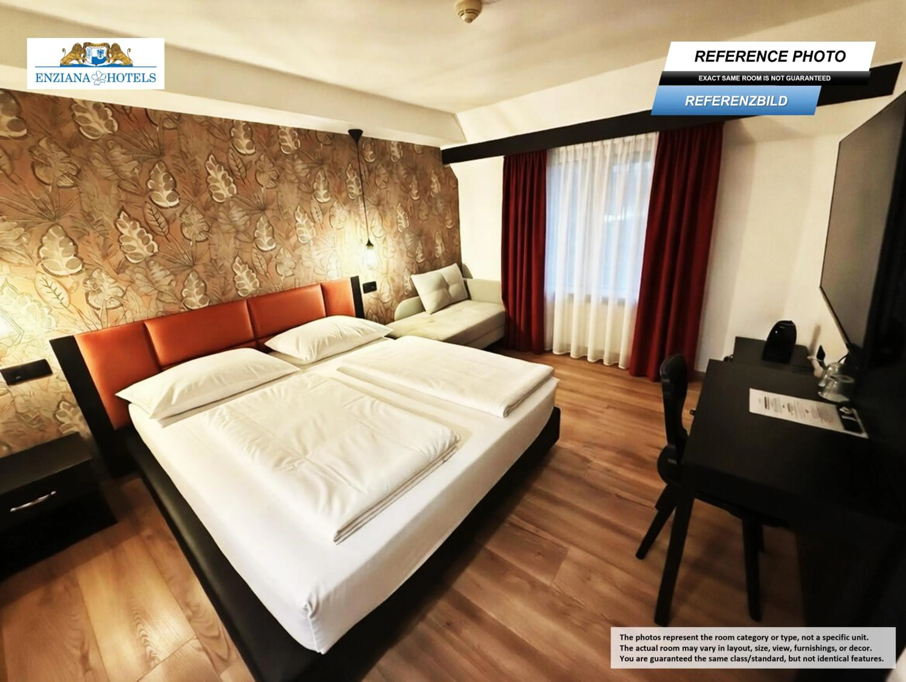 Photo of the whole room, Bed in Hotel Enziana Wien