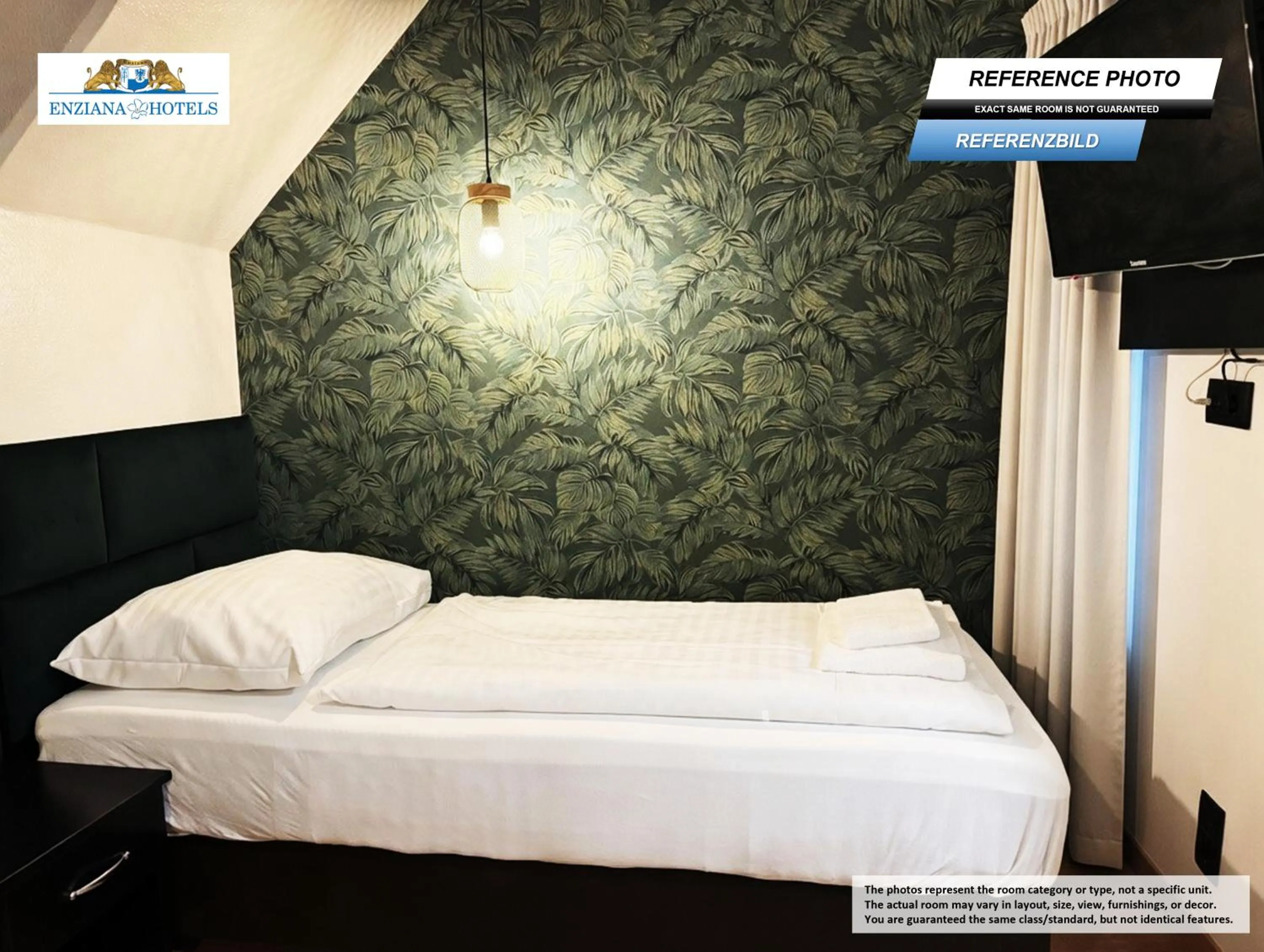 Bed in Hotel Enziana Wien