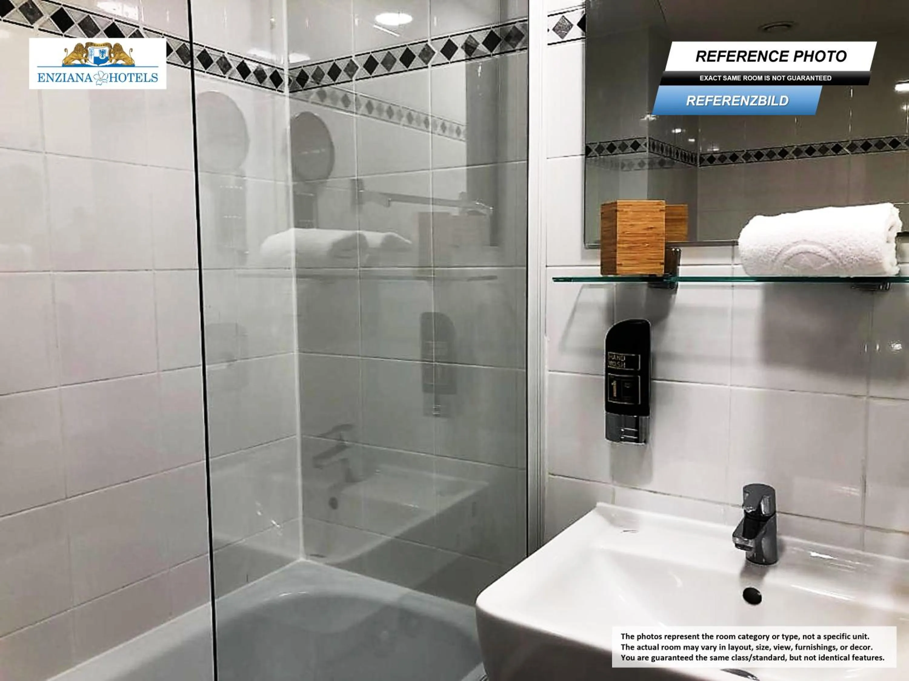 Bathroom in Hotel Enziana Wien