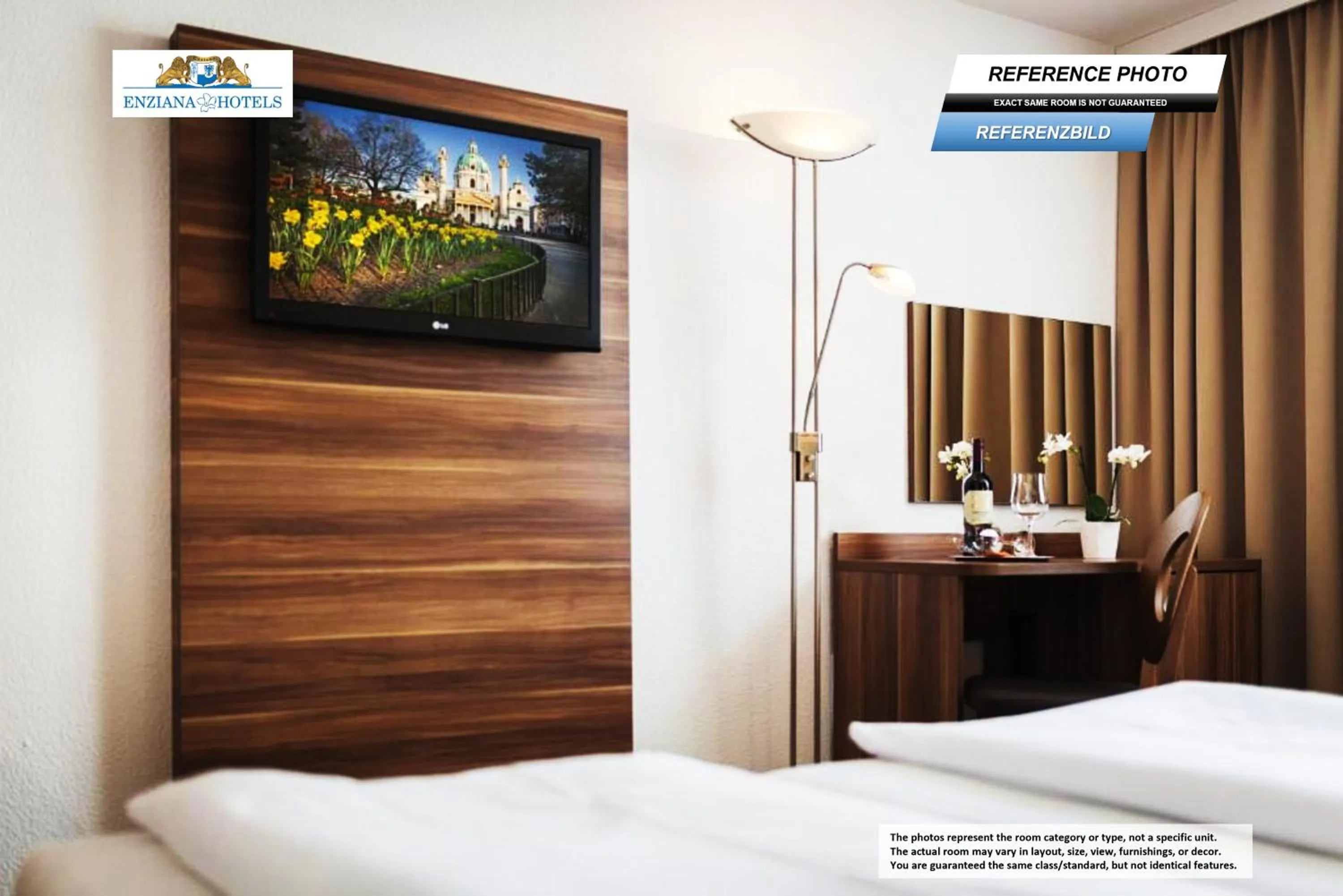 TV and multimedia, Bed in Hotel Enziana Wien