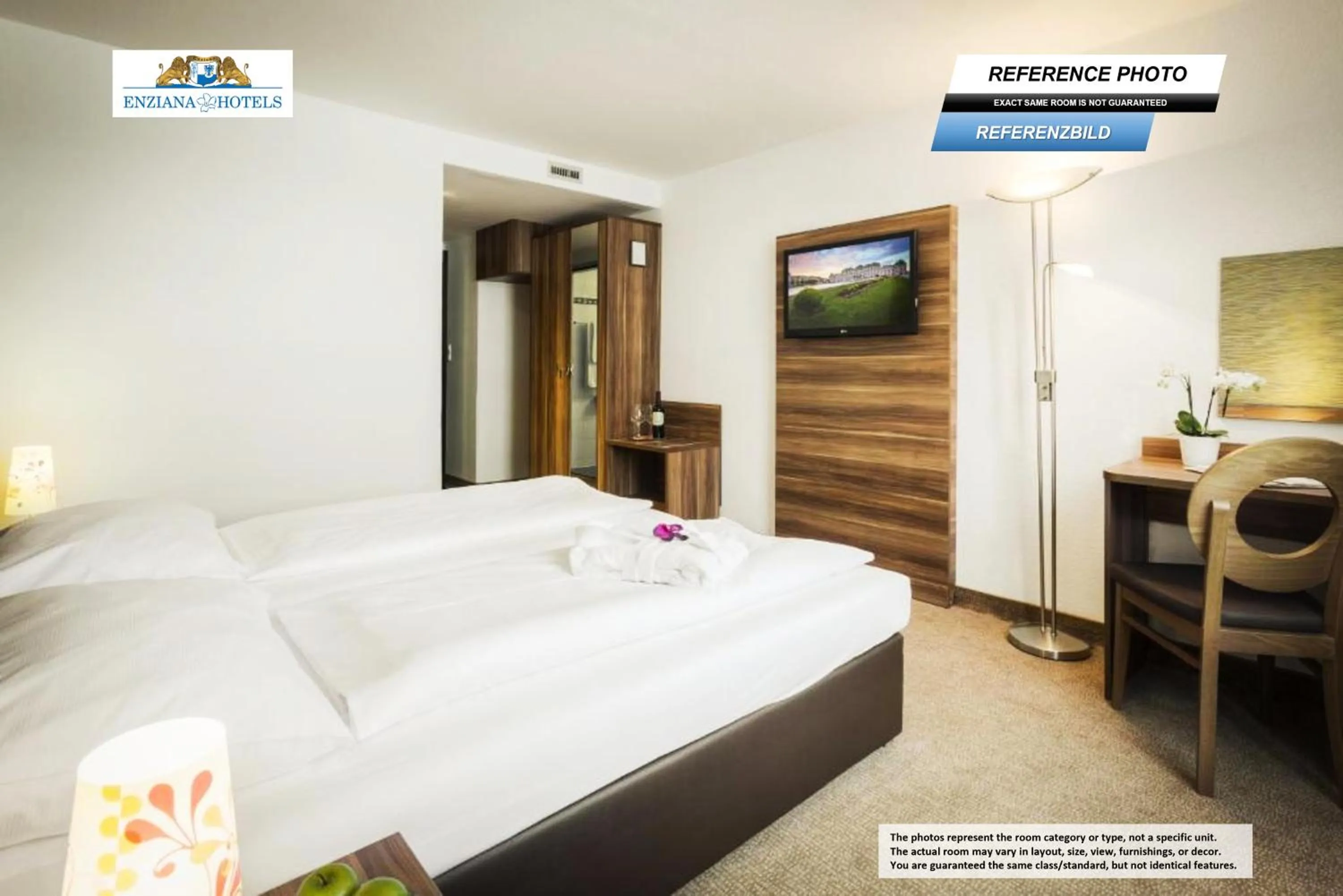 Bed in Hotel Enziana Wien