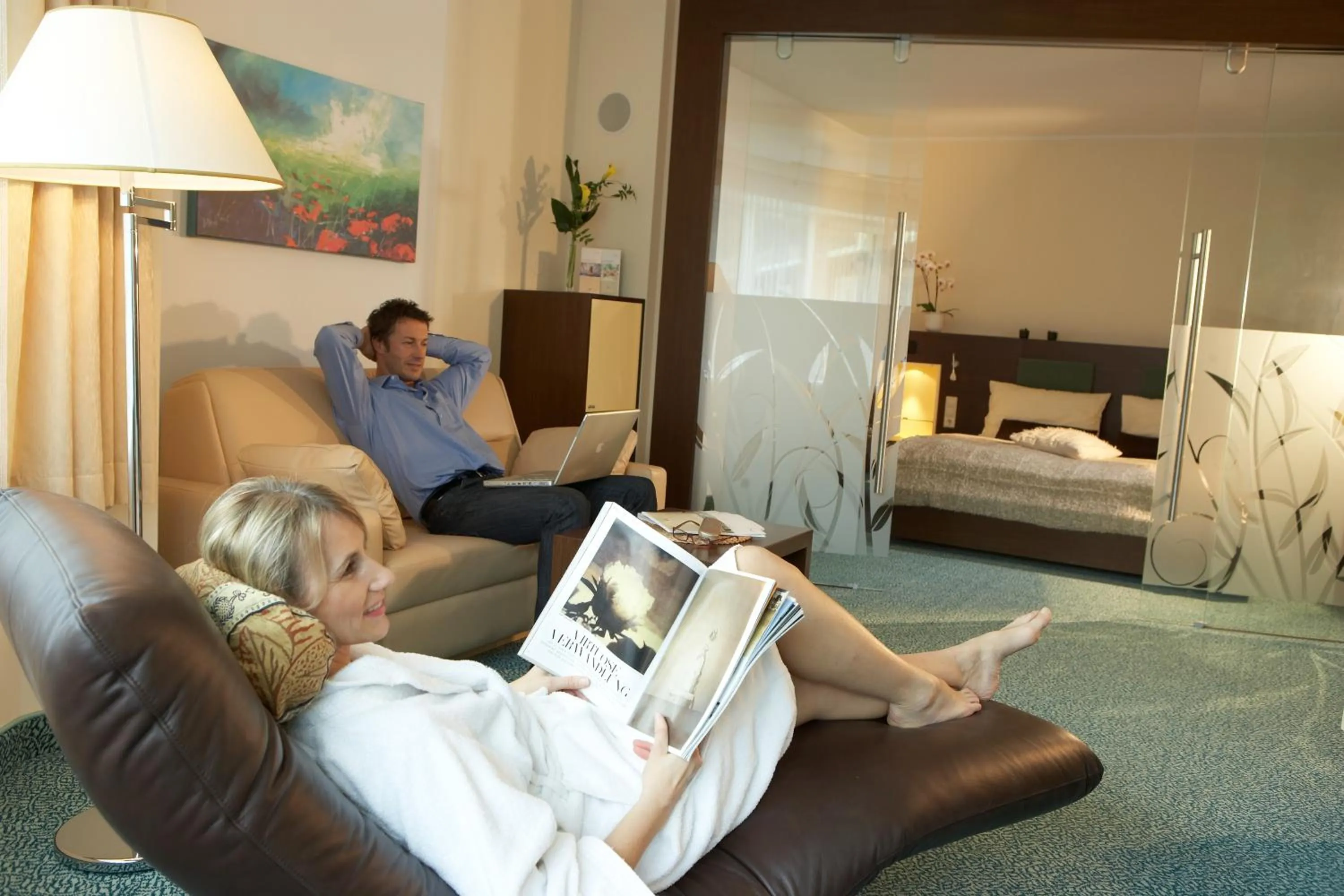 People, Bed in Hotel Schneeberghof