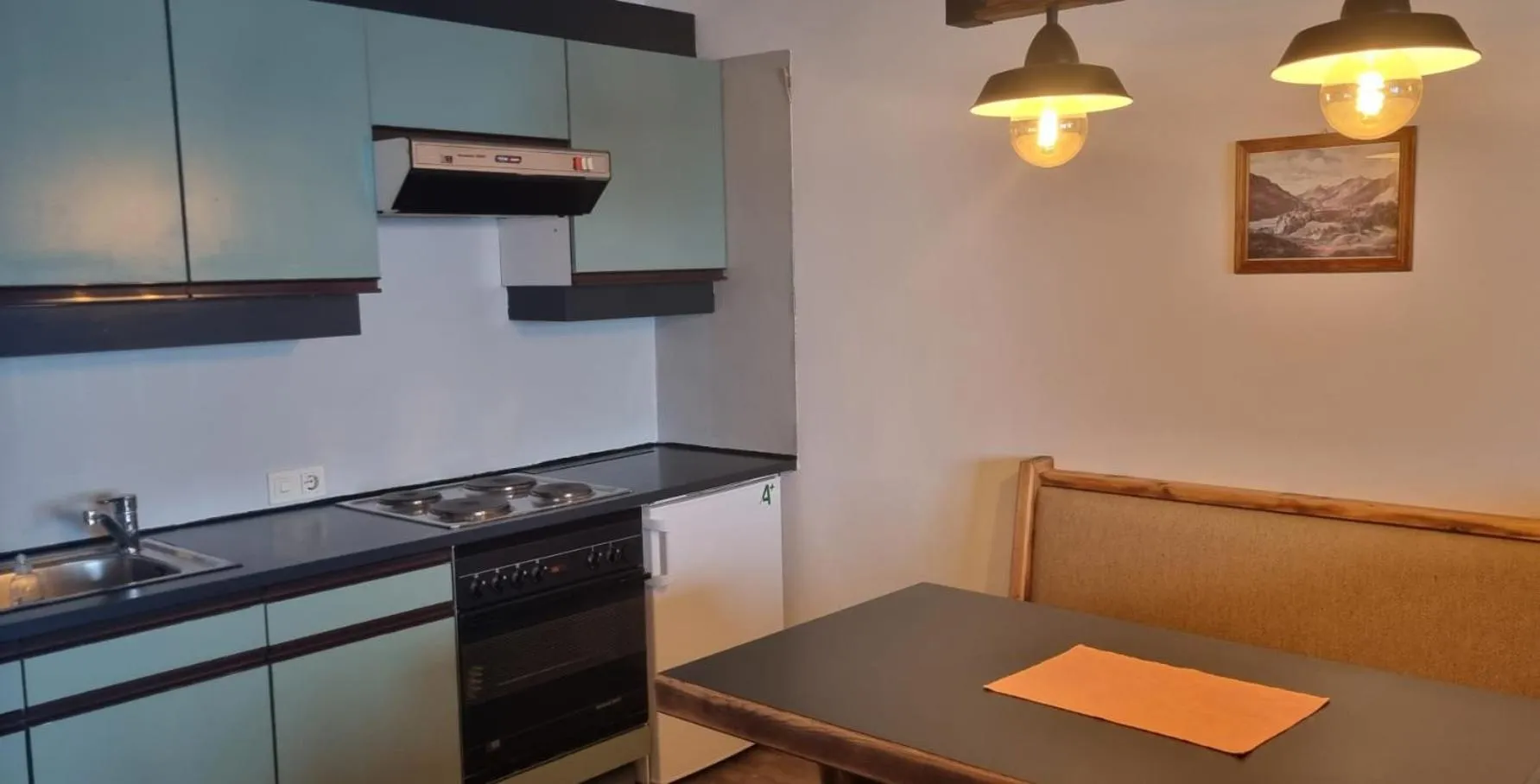 Kitchen or kitchenette in Hotel Baumgartnerhof