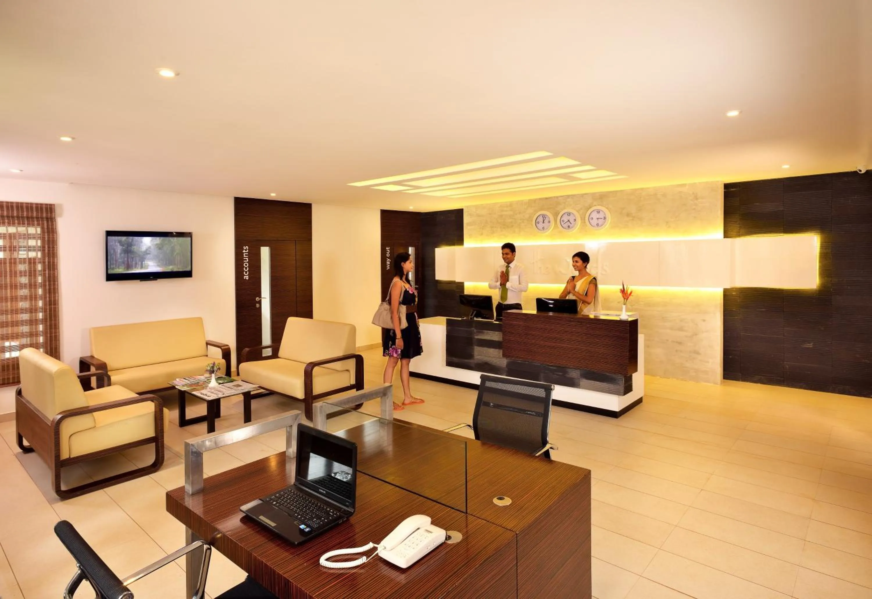 Lobby or reception in The Woods Resorts Wayanad