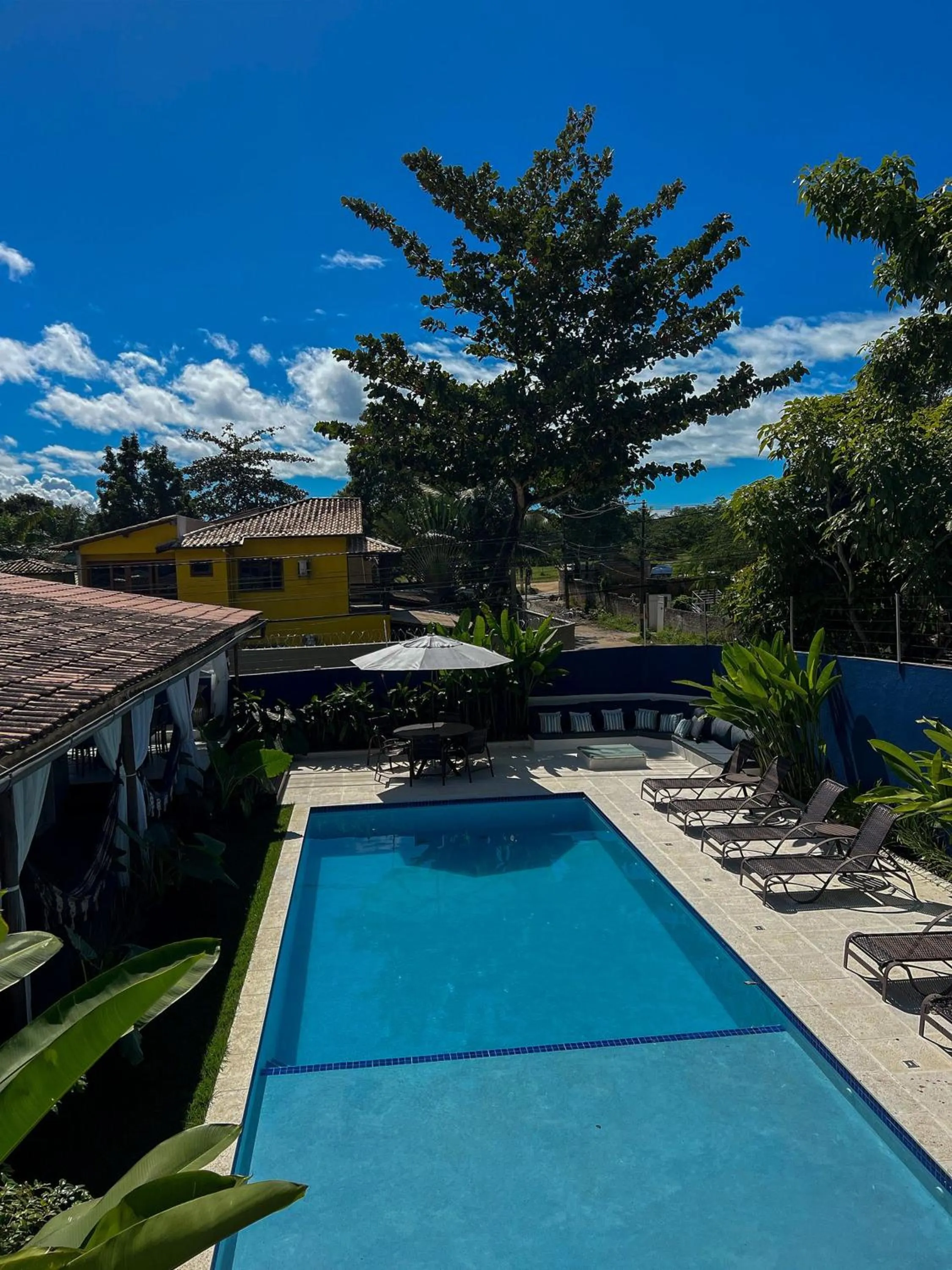 Pool view in Pousada Brisa