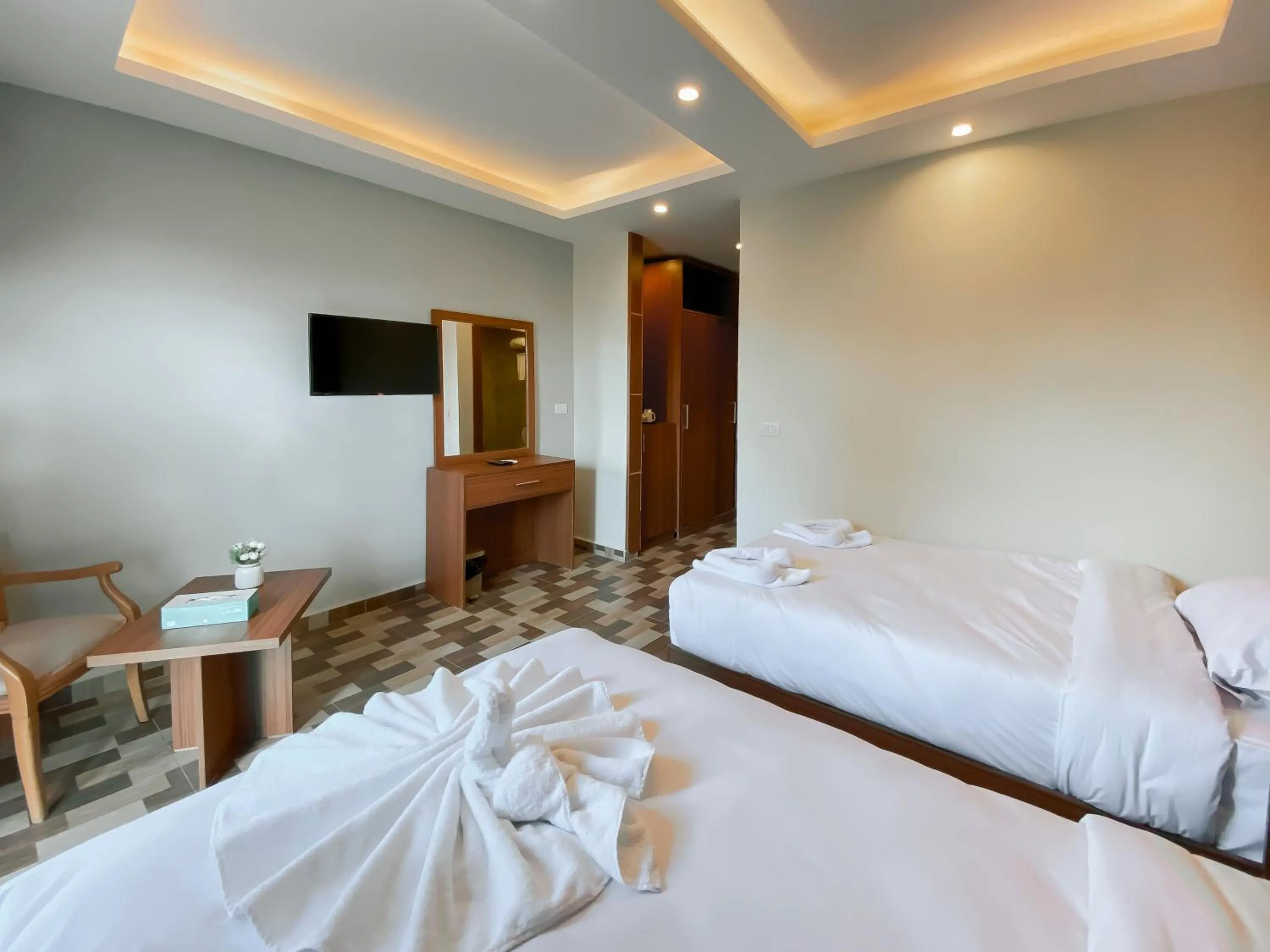 Bed in Nine Pyramids View Hotel