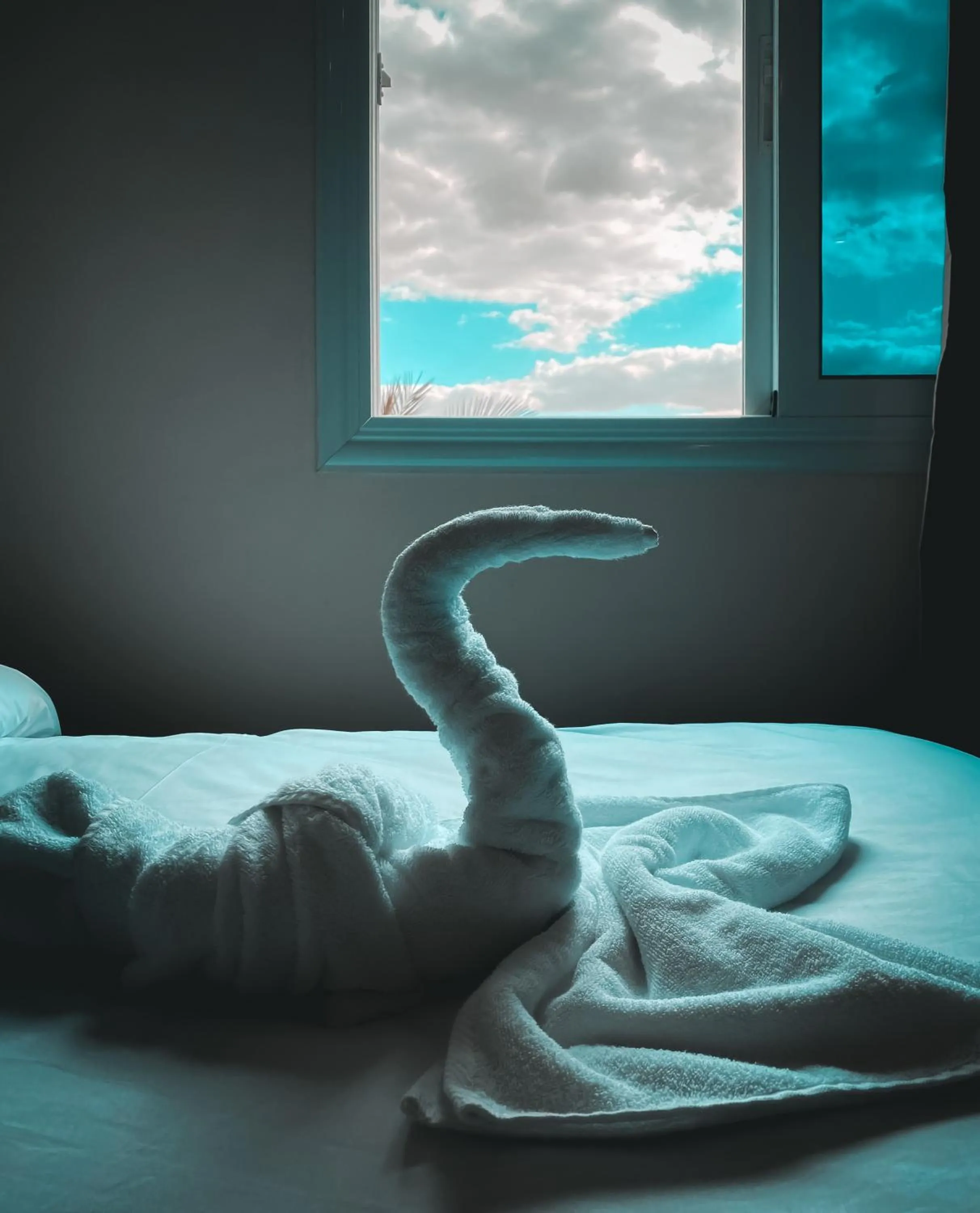 Bed in Nine Pyramids View Hotel