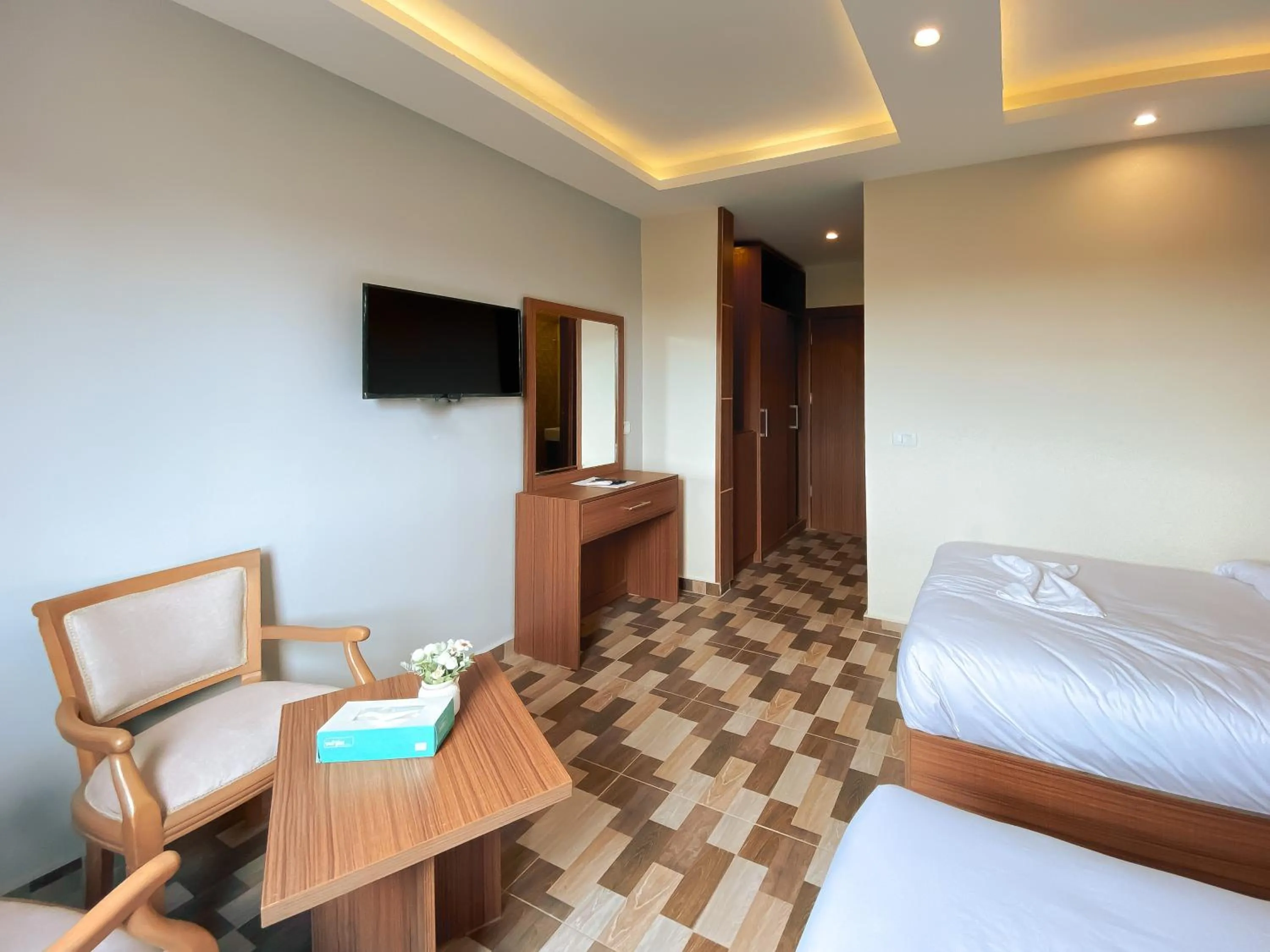 Bed in Nine Pyramids View Hotel