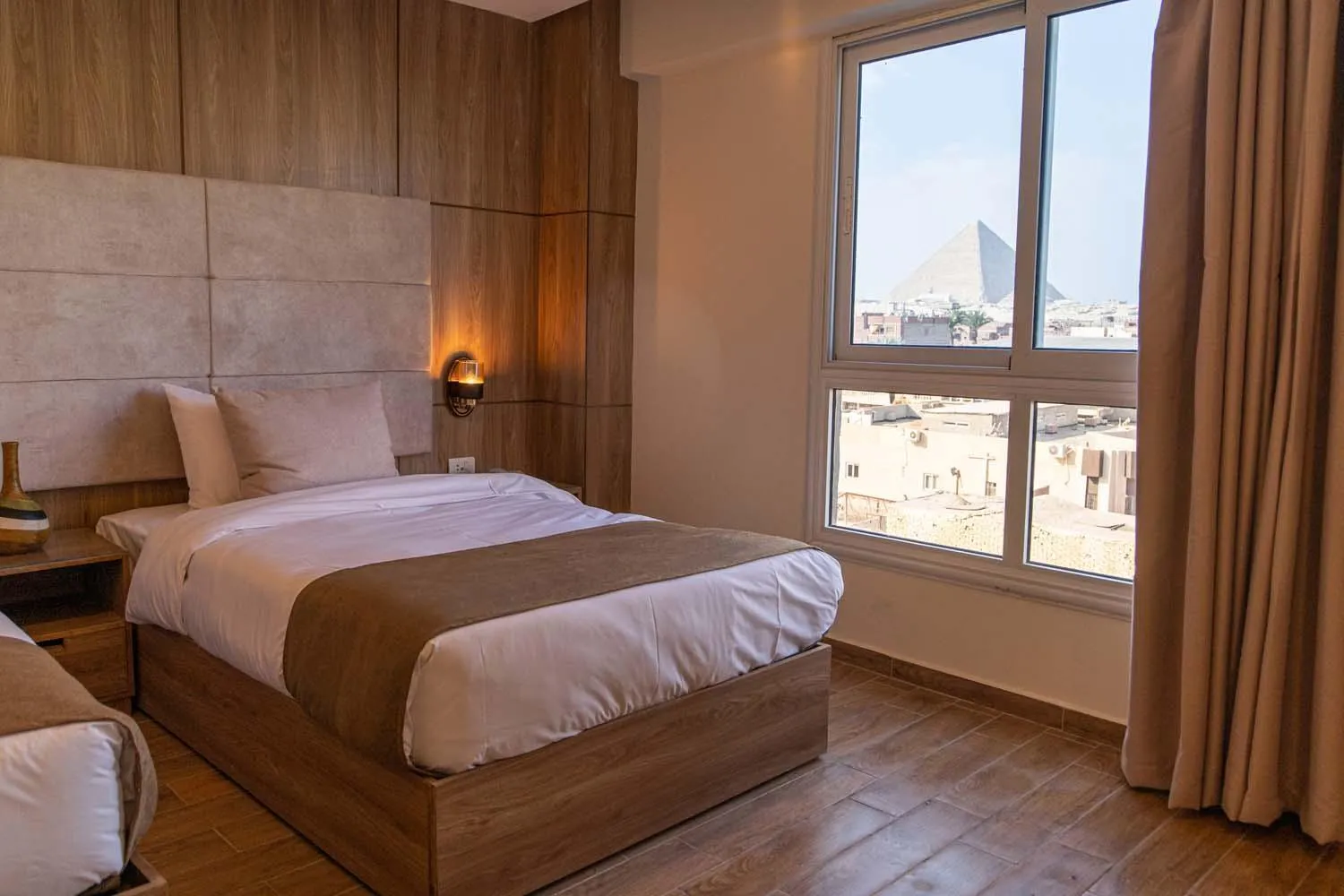 Bed in Nine Pyramids View Hotel