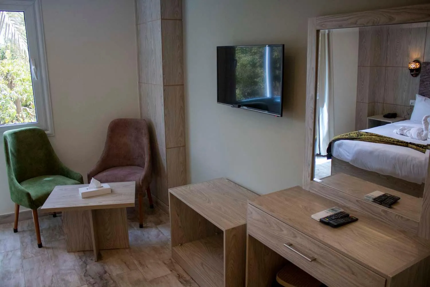 Bed in Nine Pyramids View Hotel