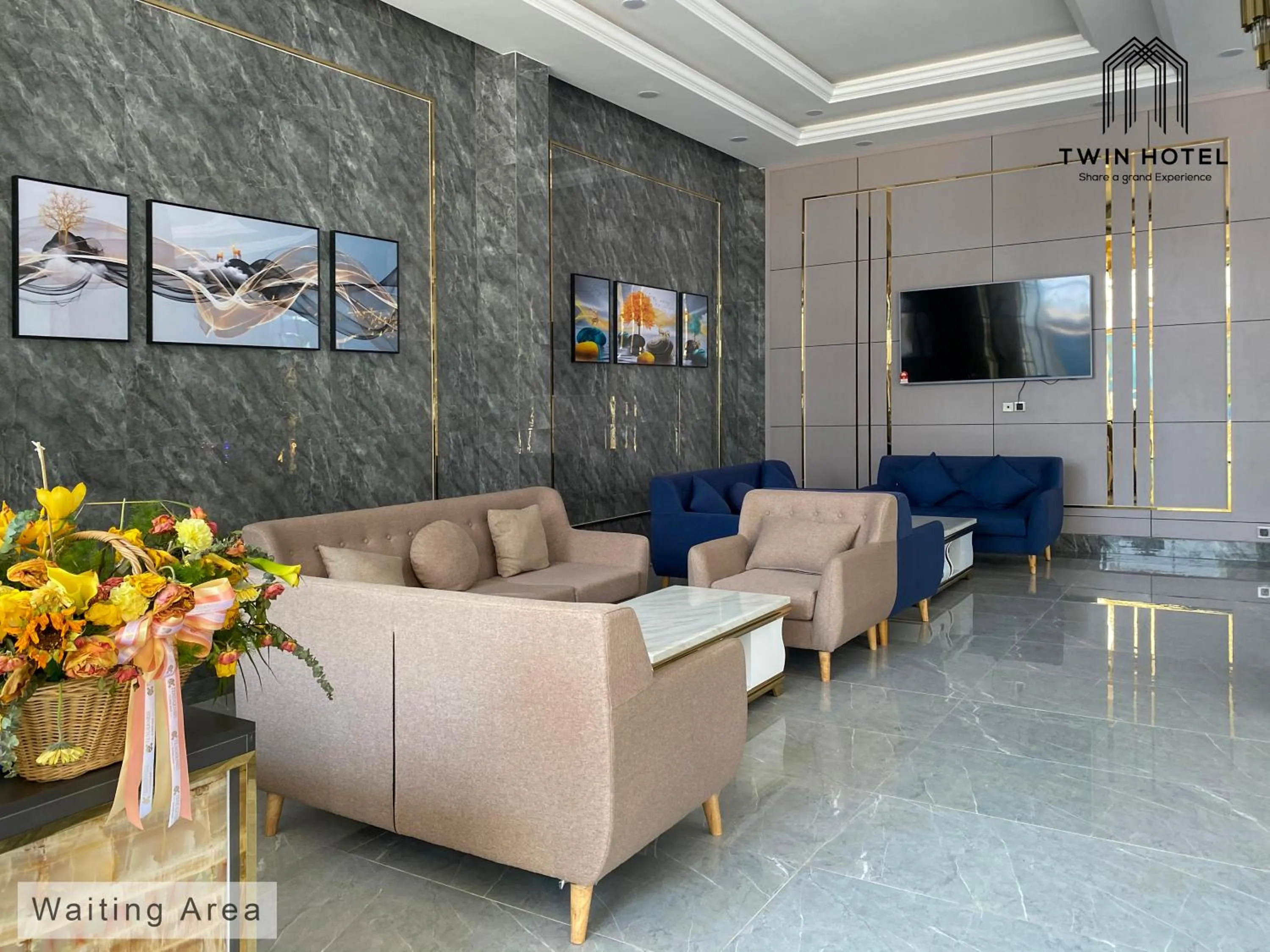 Seating area in Twin Hotel Kampot