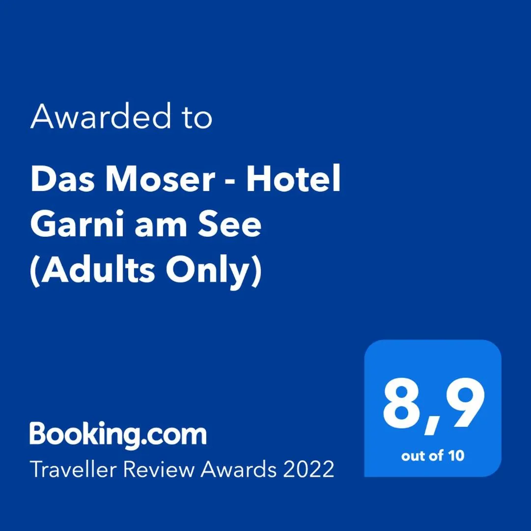 Certificate/Award in Das Moser - Hotel Garni am See (Adults Only)