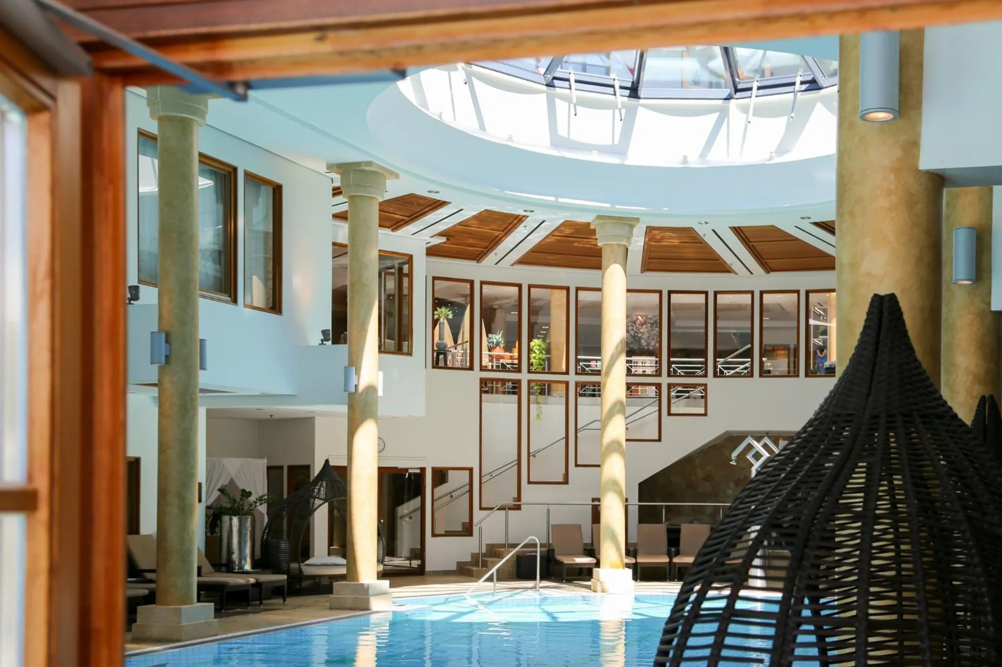 Pool view in Schlosshotel Kitzbühel