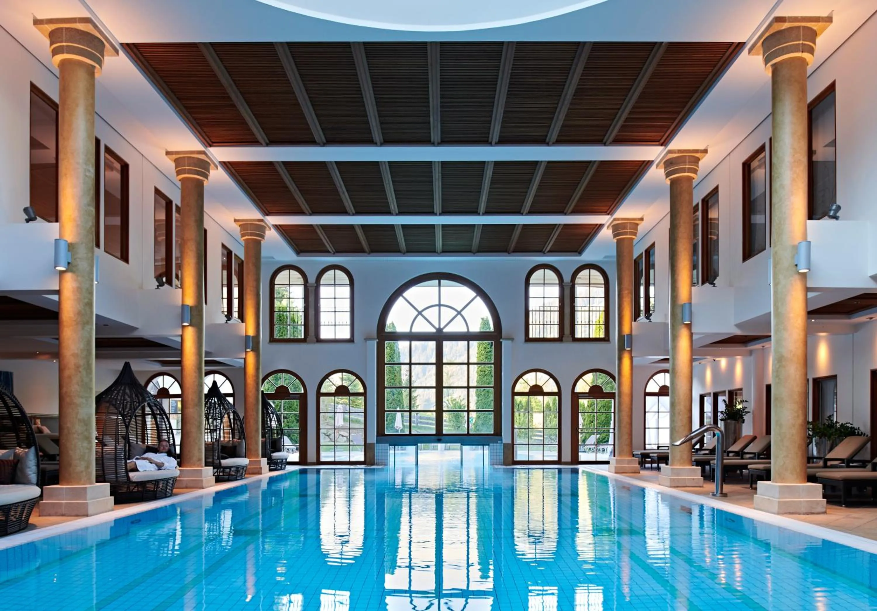 Pool view in Schlosshotel Kitzbühel