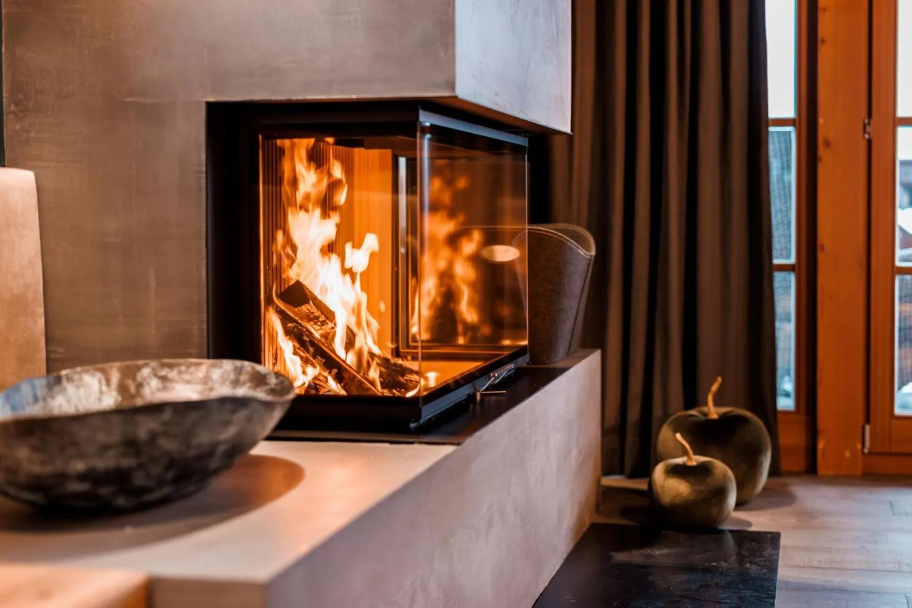 fireplace in Schlosshotel Kitzbühel