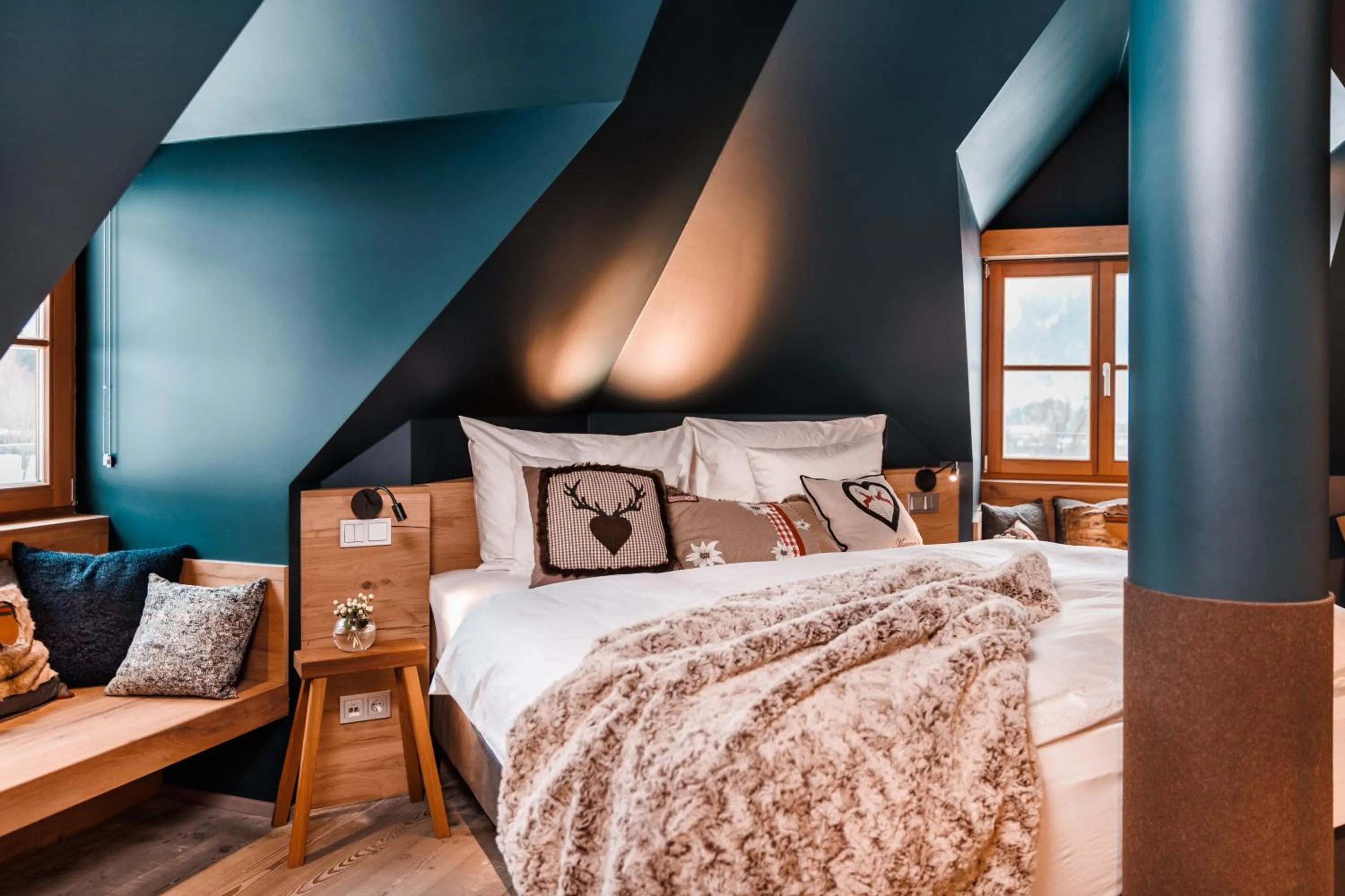 Bed in Schlosshotel Kitzbühel