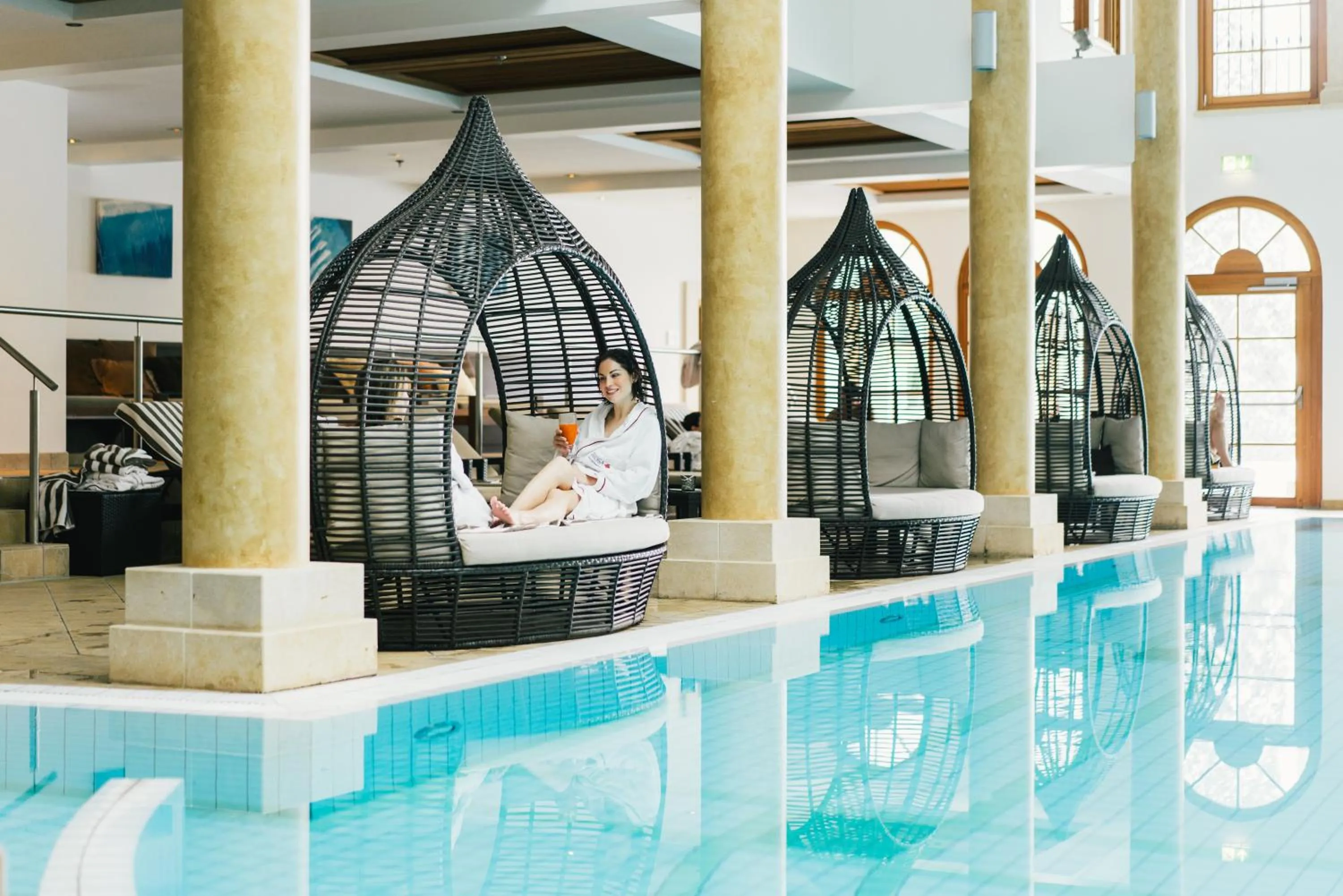 Pool view in Schlosshotel Kitzbühel
