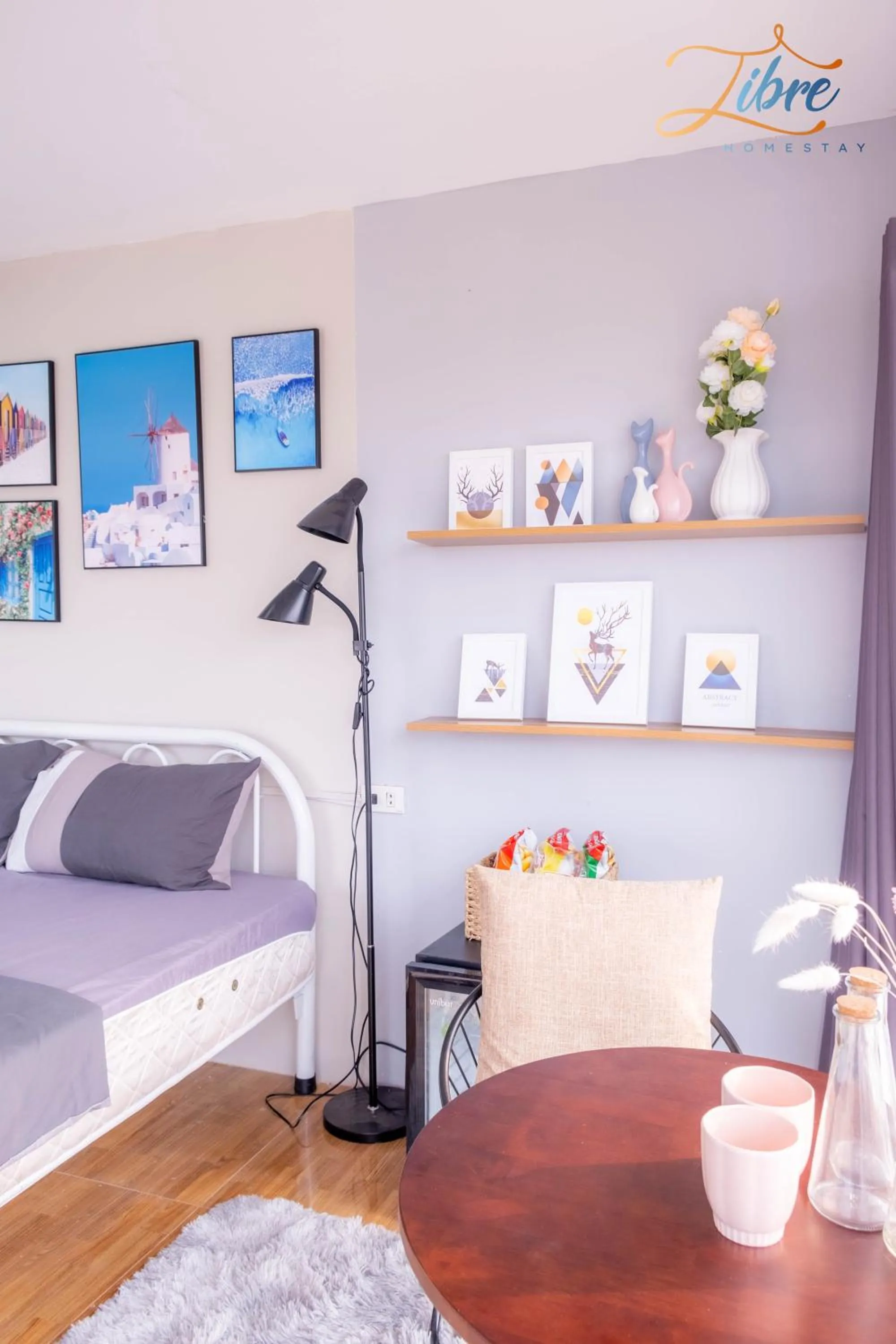 Seating area, Bed in Libré Homestay