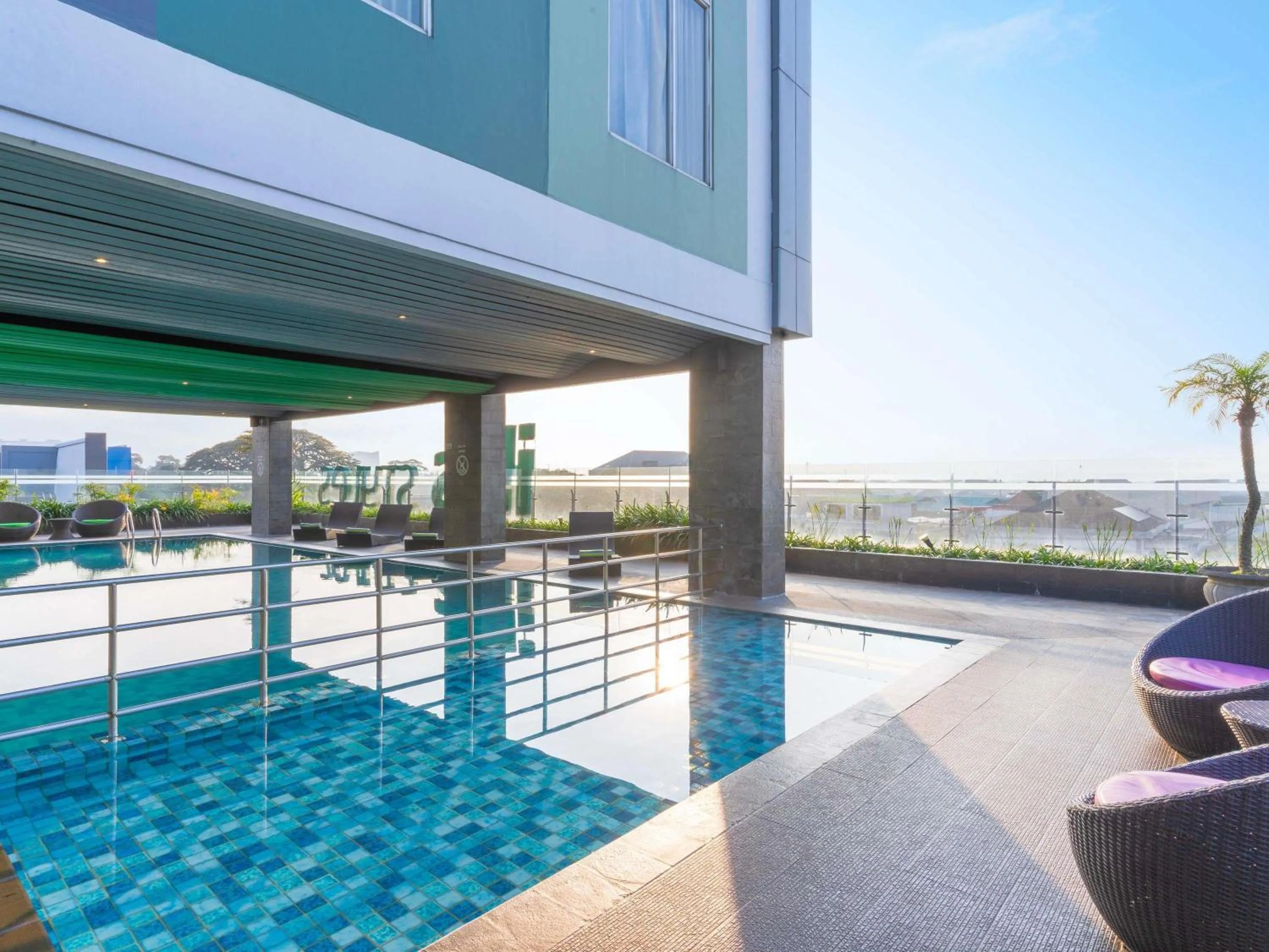 Pool view in Ibis Styles Malang