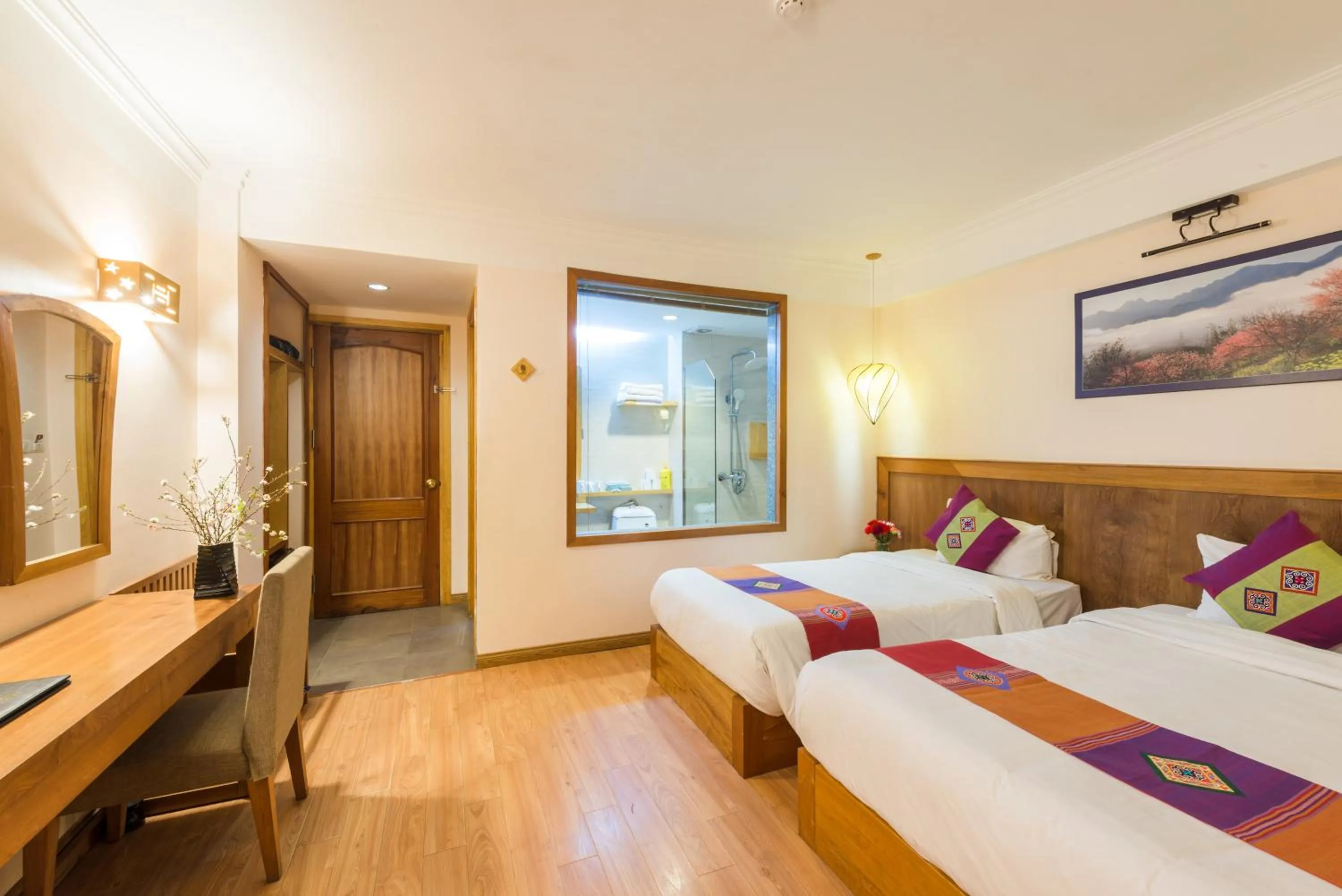 TV and multimedia, Bed in Sapa Panorama Hotel