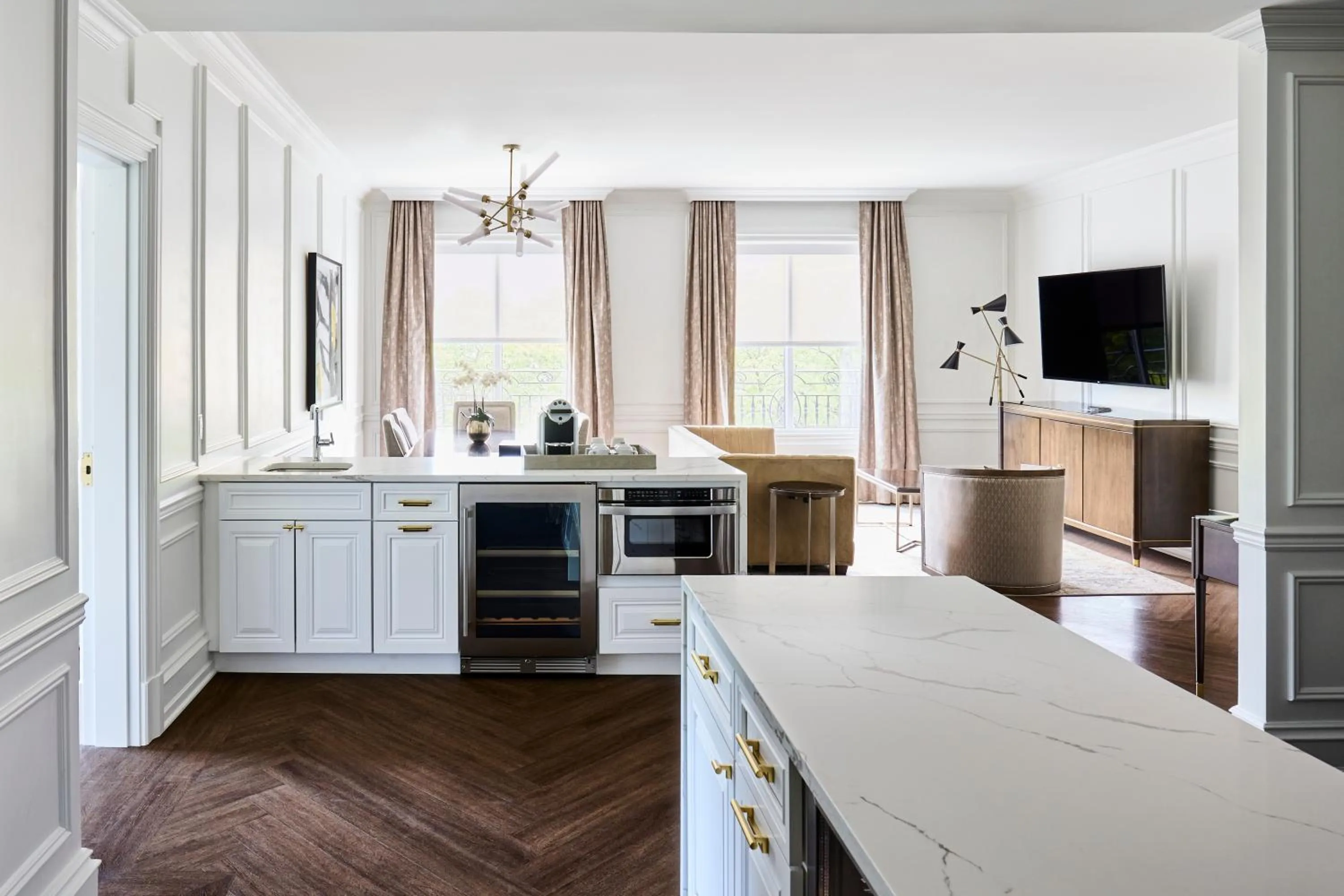 Living room in The Chateau Grande Hotel