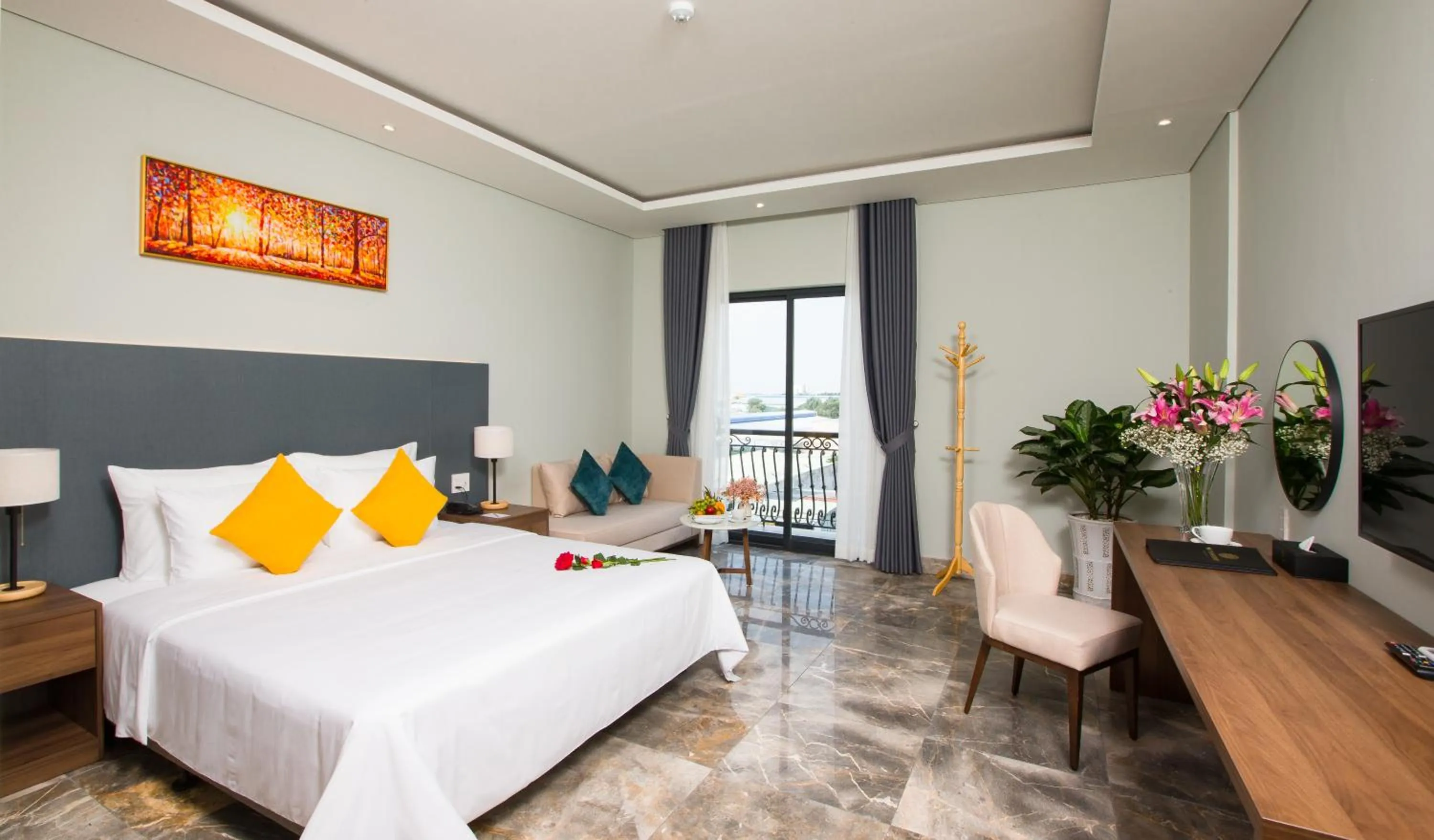 Photo of the whole room, Bed in PHU THANG GRAND HOTEL