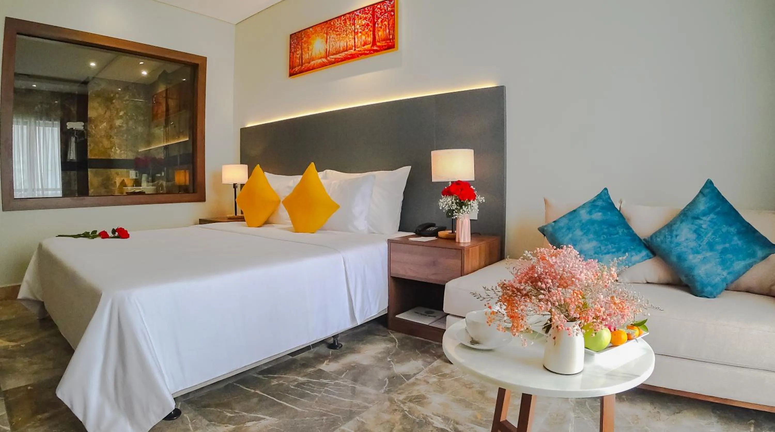 Photo of the whole room, Bed in PHU THANG GRAND HOTEL