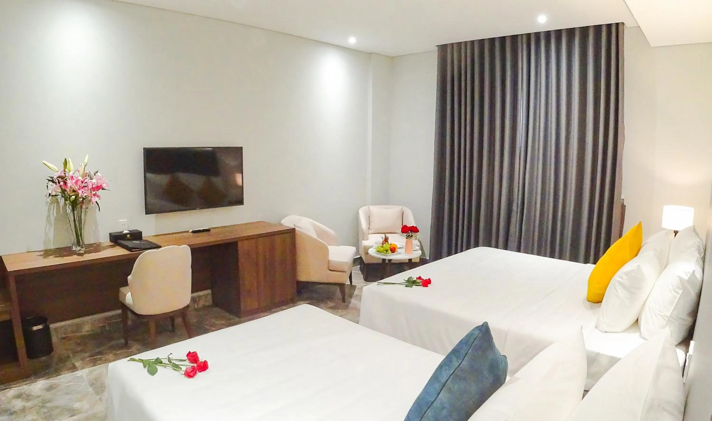 Photo of the whole room, Bed in PHU THANG GRAND HOTEL