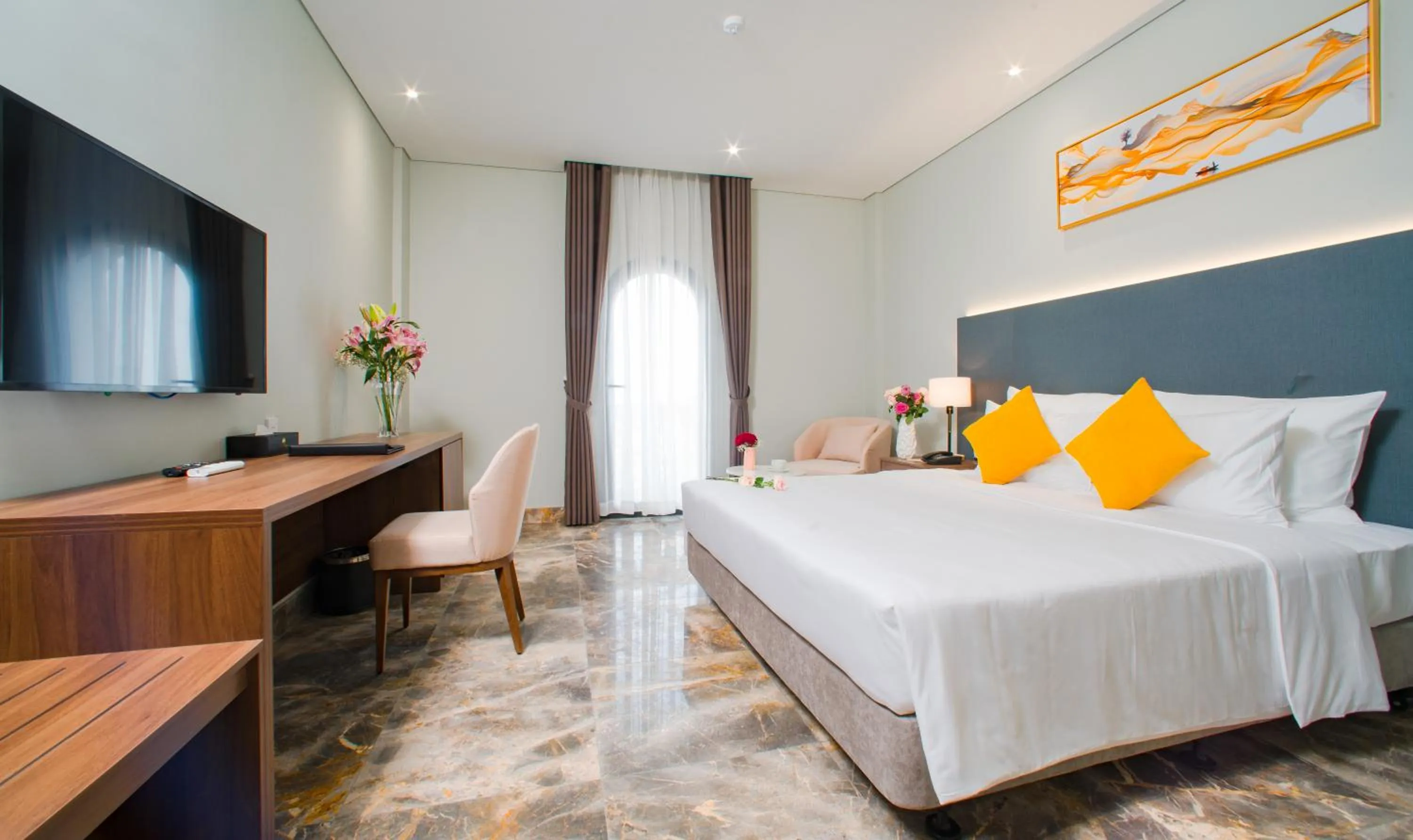 Photo of the whole room, Bed in PHU THANG GRAND HOTEL