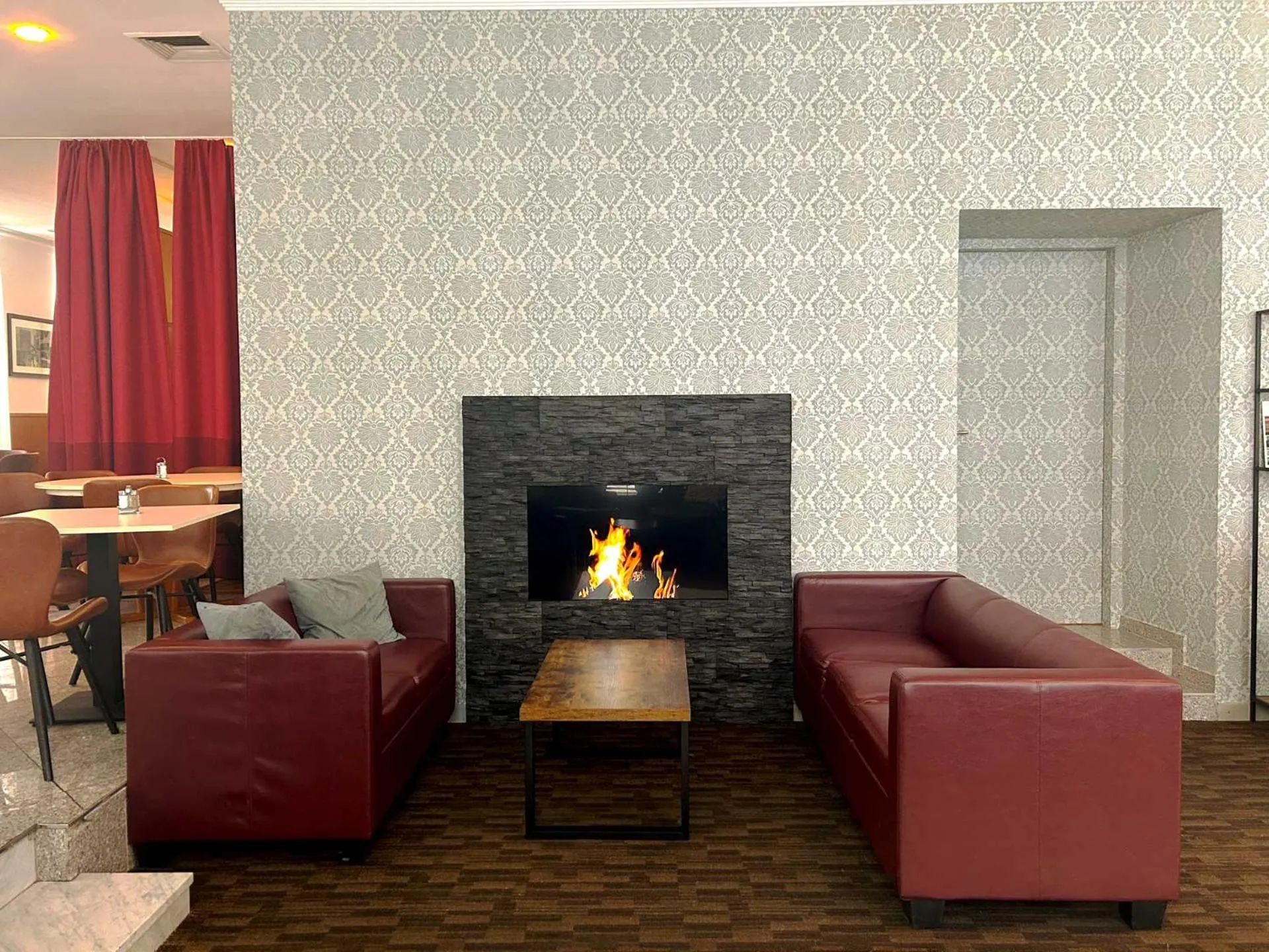 fireplace in Hotel Allegro Wien
